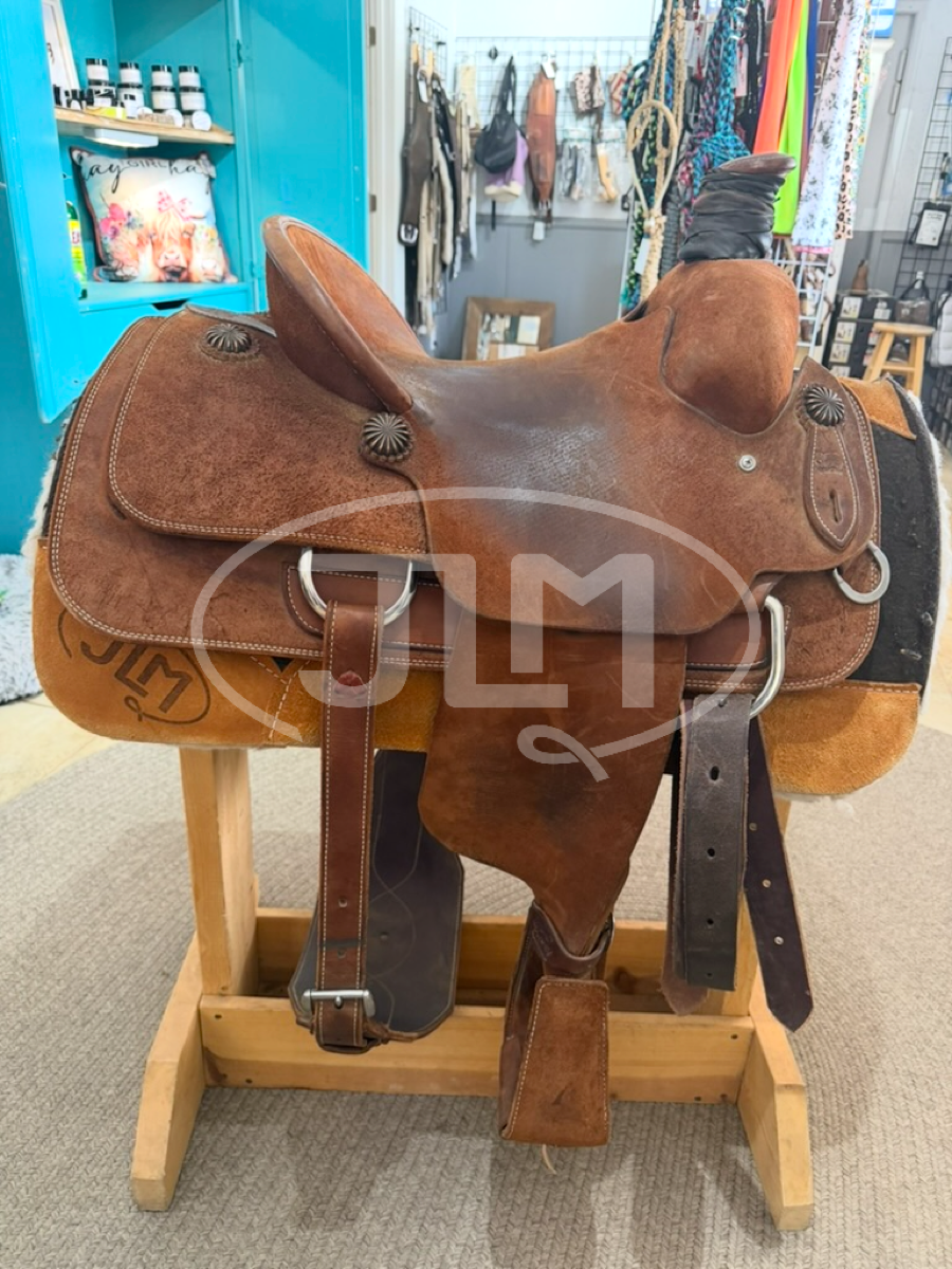 14" WW Burns Saddlery Team Roping Saddle