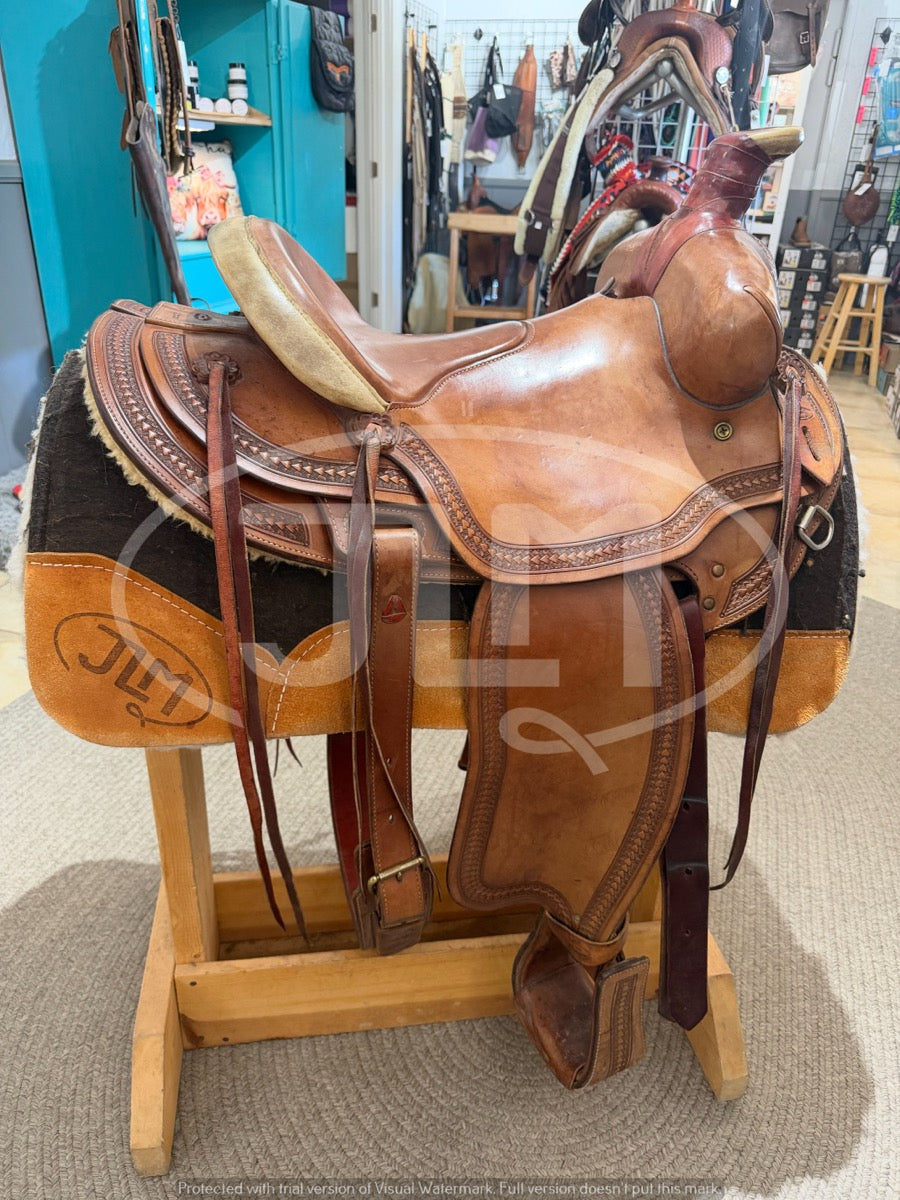 14.5" Ranch Roper Saddle by Tom's Saddle Shop Pinedale WY     S1131