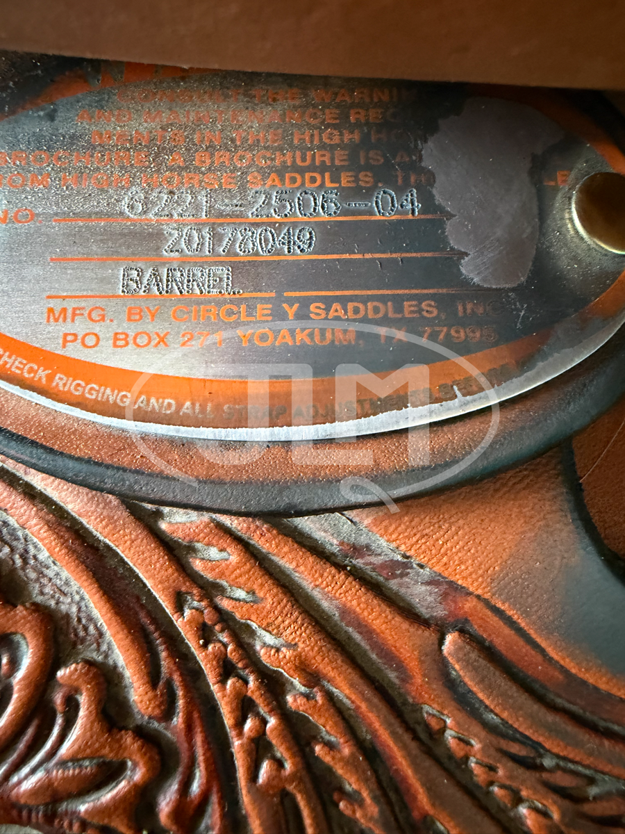 14" Circle Y Saddlery High Horse Proven Barrel Saddle