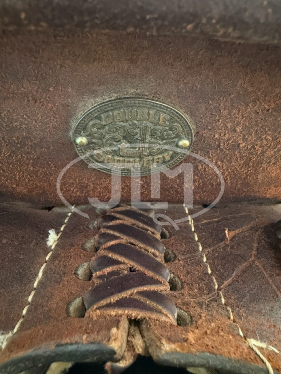 14.5" Double J Saddlery Lynn McKenzie Special Roughout Barrel Saddle