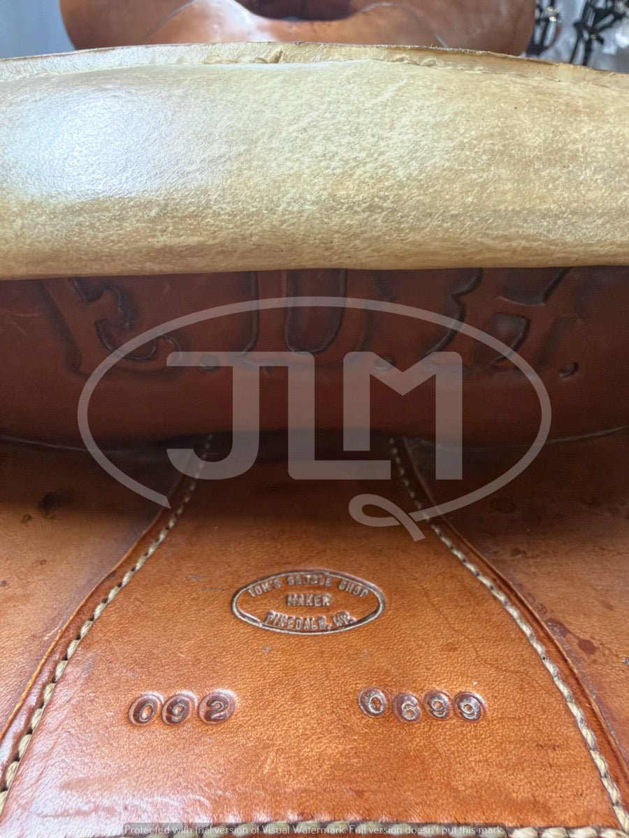 14.5" Ranch Roper Saddle by Tom's Saddle Shop Pinedale WY     S1131