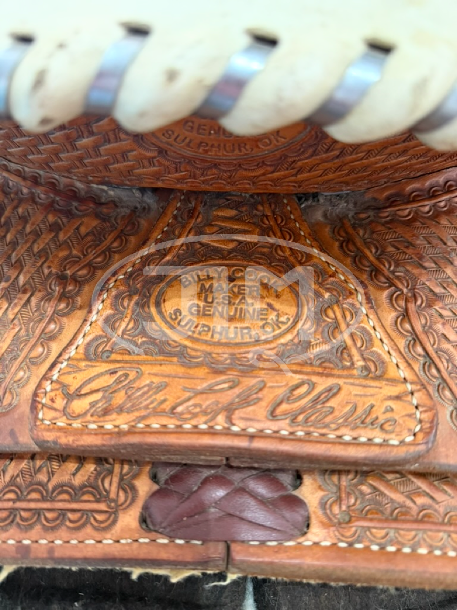 15" Genuine Billy Cook Maker Team Roping Saddle