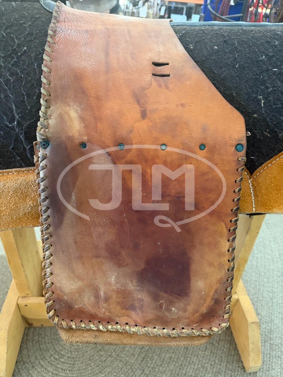 Vintage Roughout Leather Large Saddle Bags       SB1118