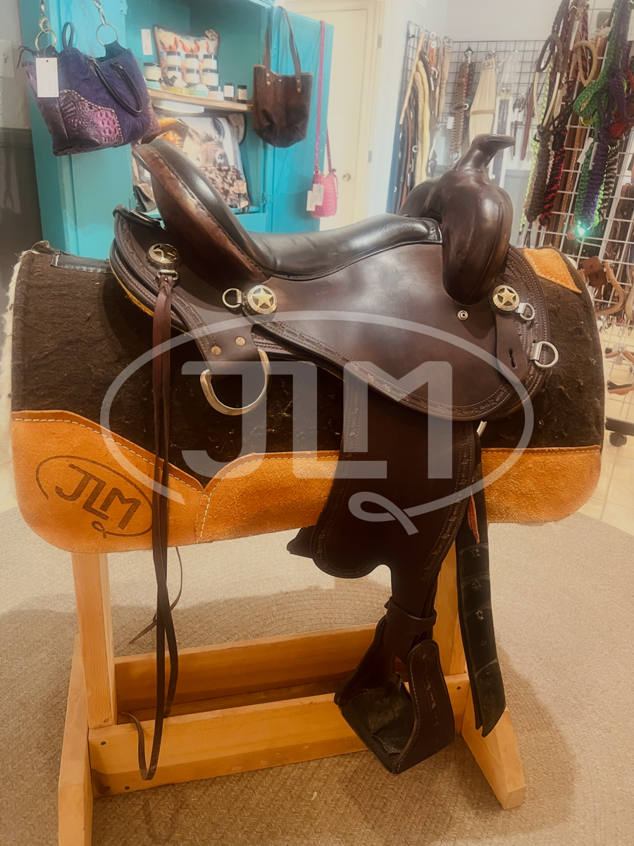 15" Wide Bar J Saddlery Southfork Trail Saddle