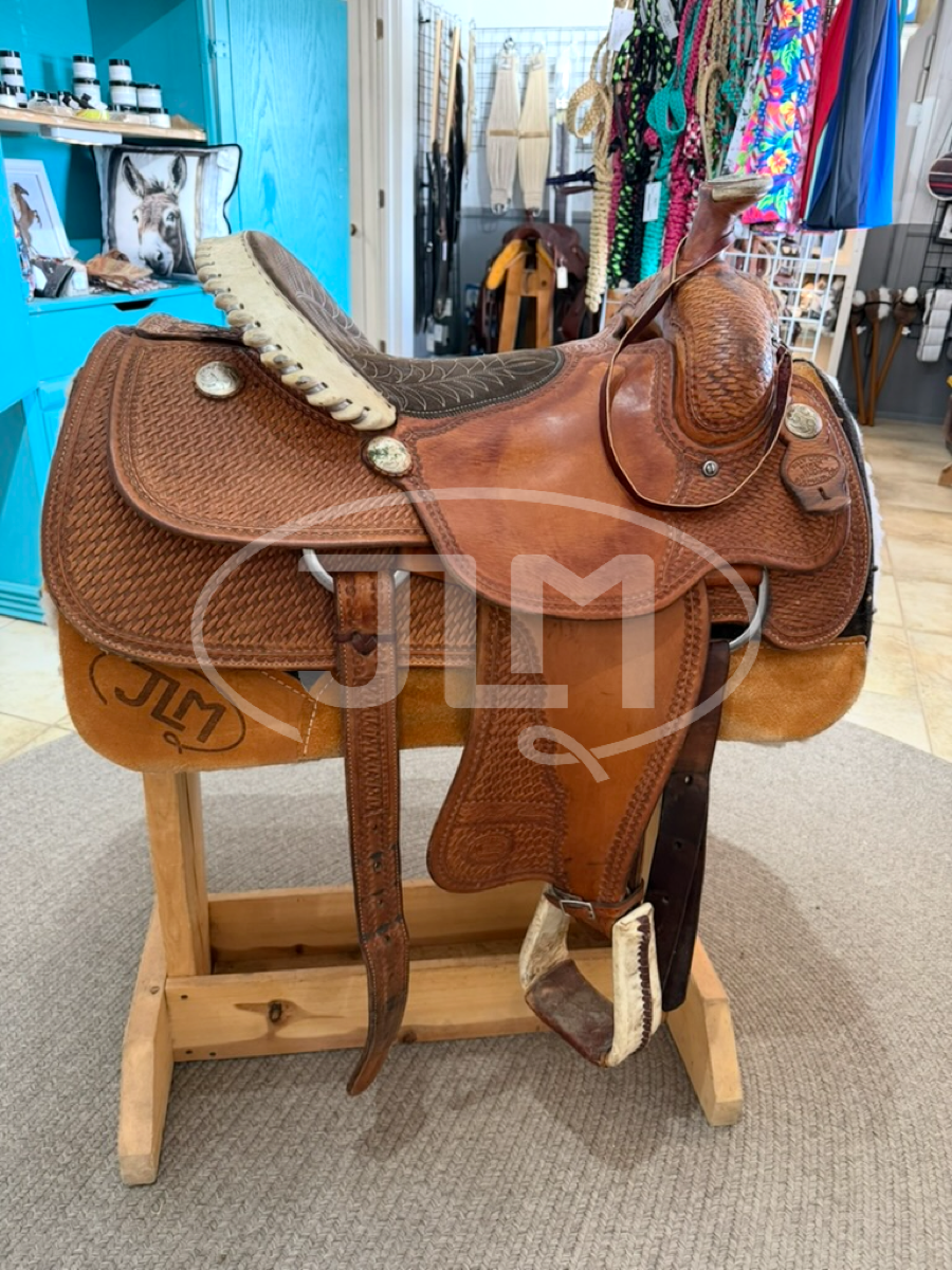 15" Genuine Billy Cook Maker Team Roping Saddle
