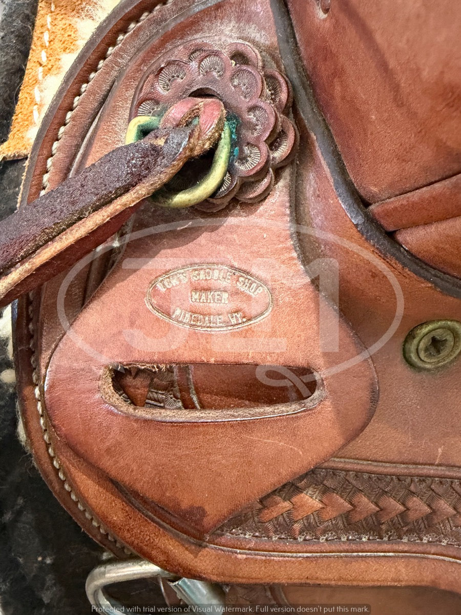 14.5" Ranch Roper Saddle by Tom's Saddle Shop Pinedale WY     S1131