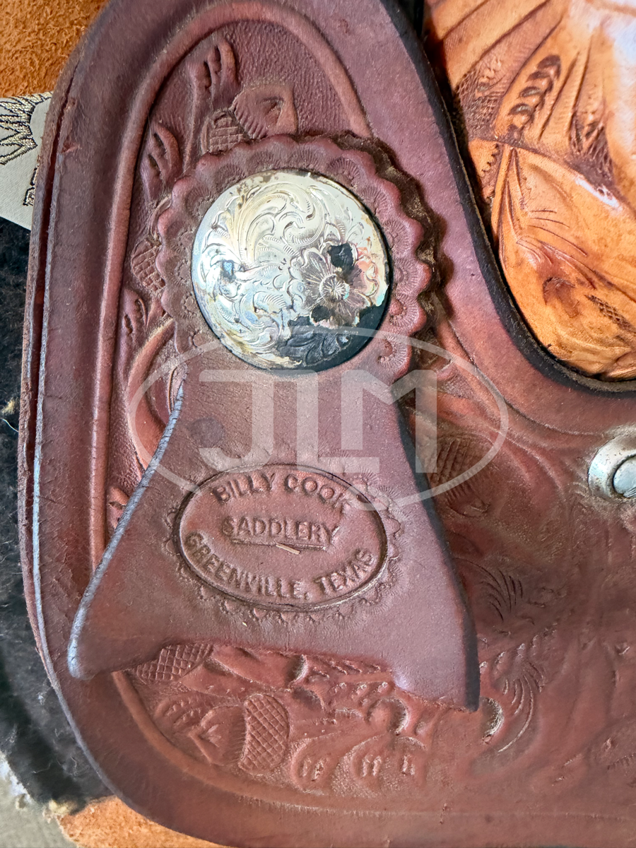 14" Billy Cook Team Roping Saddle