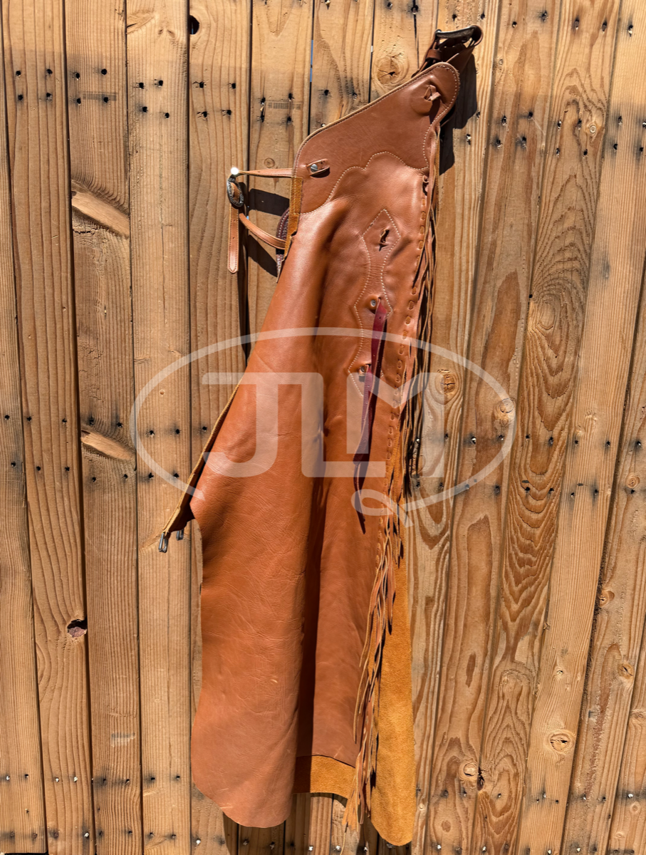 Riata Saddlery Custom Leather Chaps    CH1131