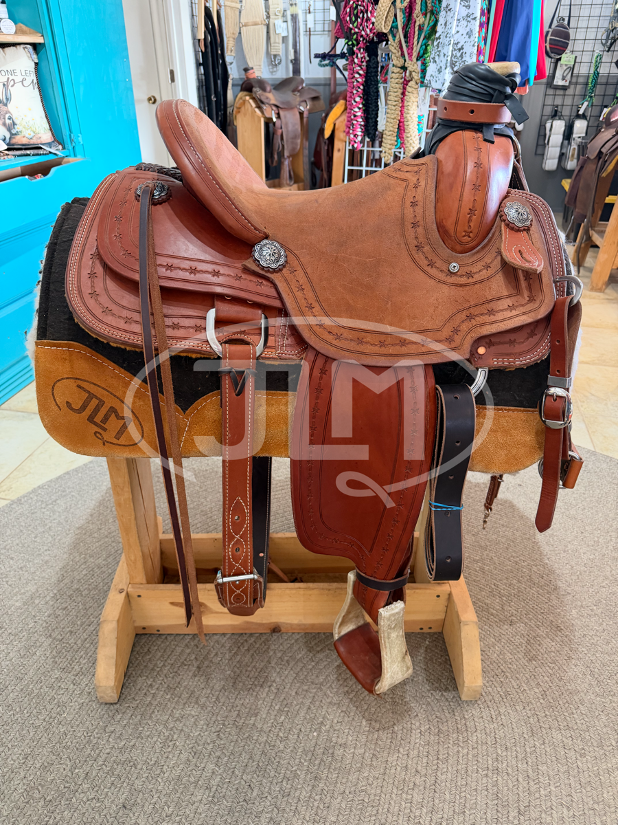 14.5" Handmade Custom Bowman Roper Team Roping Saddle