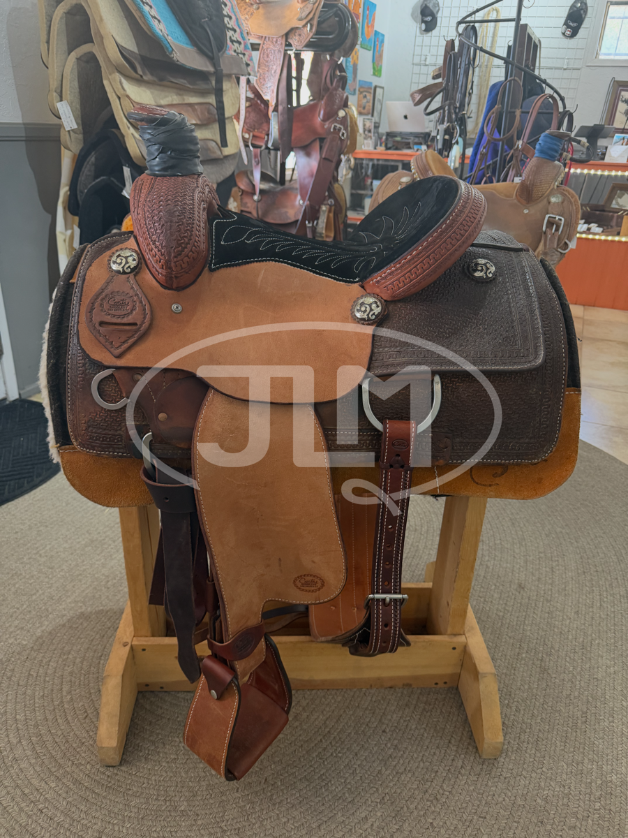 14" Coats Saddlery Team Roper Saddle Left Side View 