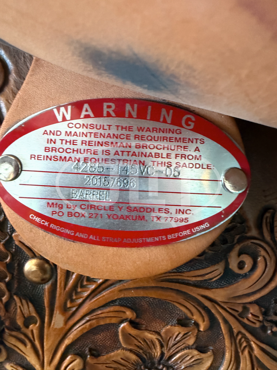 14.5" Reinsman Charmayne James C11 Barrel Saddle