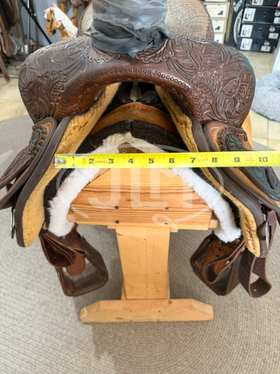 14.5" Texas Saddlery Dale Martin Chocolate Pro Series Team Roping Saddle