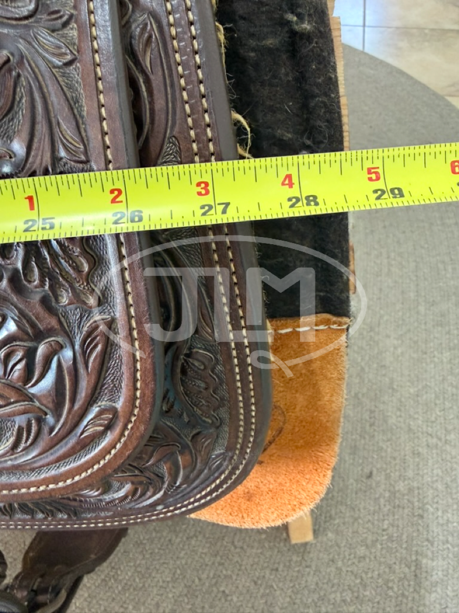 14.5" Texas Saddlery Dale Martin Chocolate Pro Series Team Roping Saddle