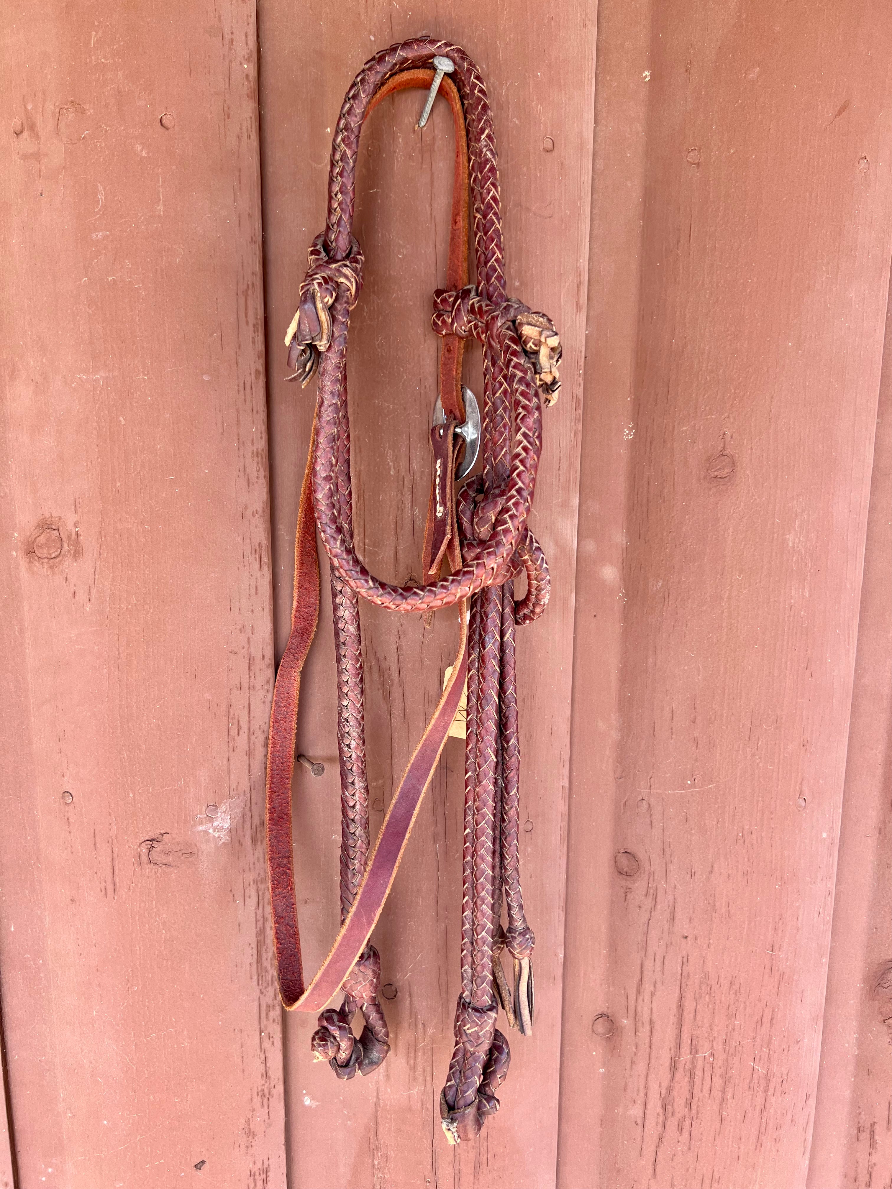 Kangaroo Leather Braided Headstall