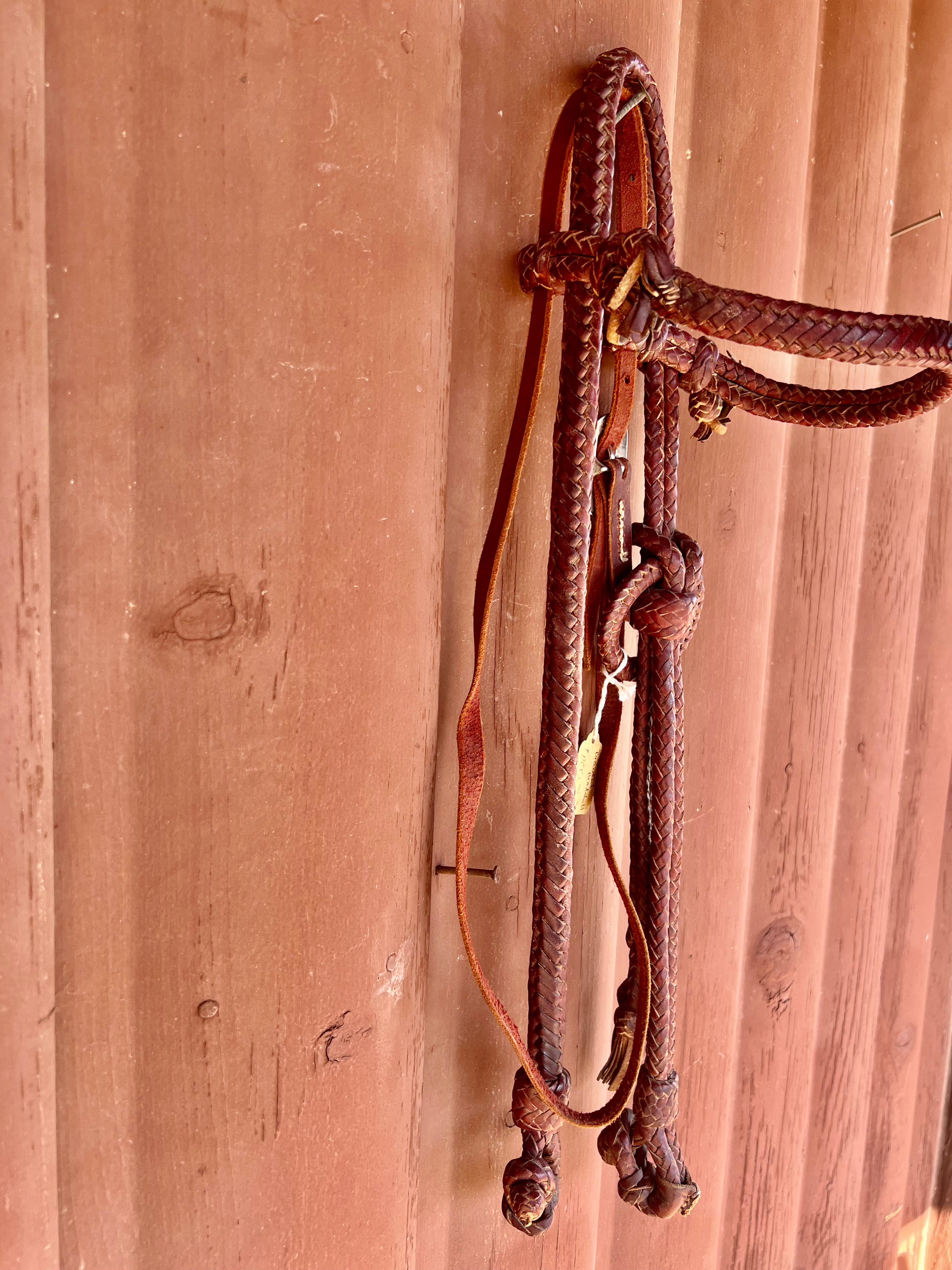 Kangaroo Leather Braided Headstall