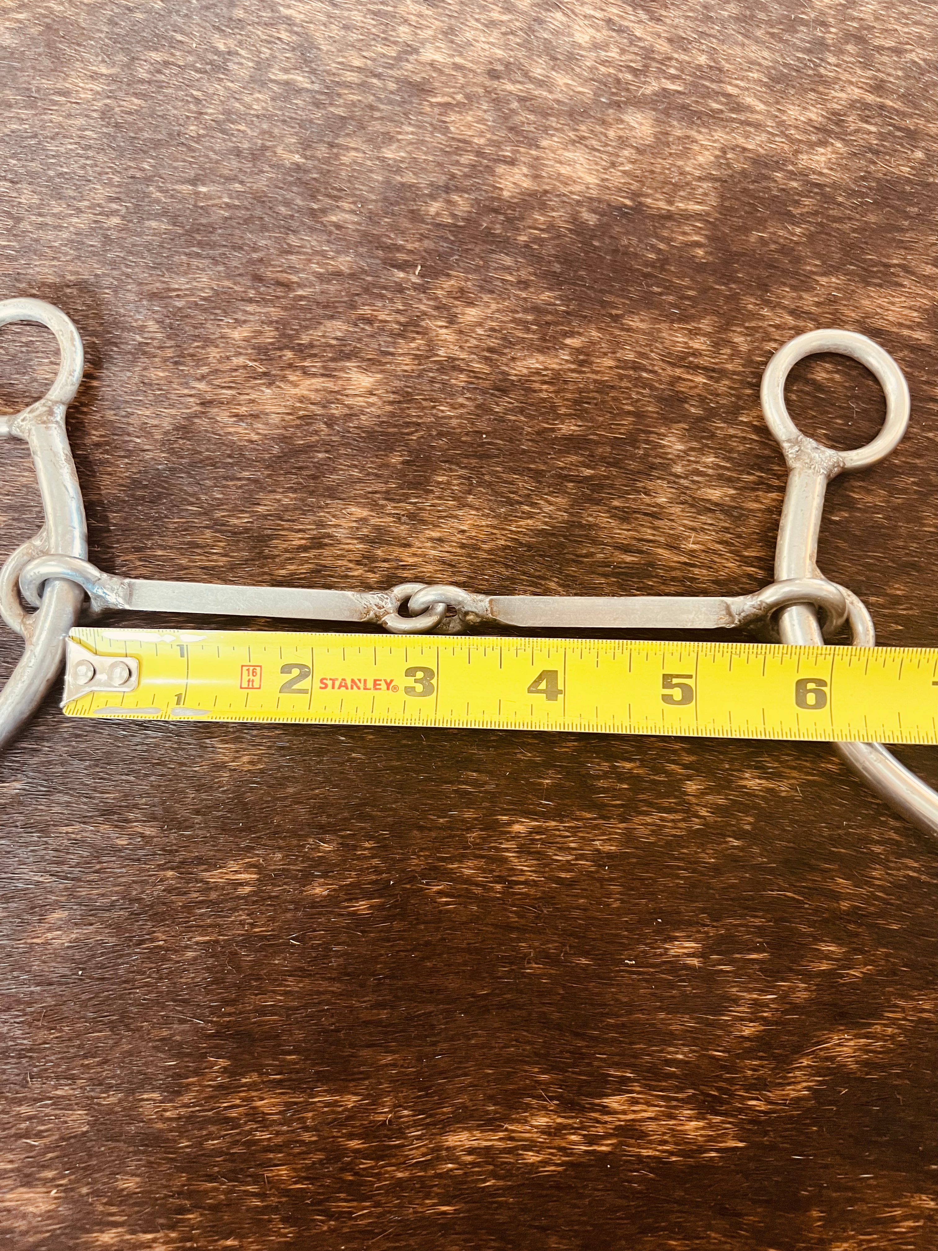 Large 1/4" Square Mouth Snaffle Bit