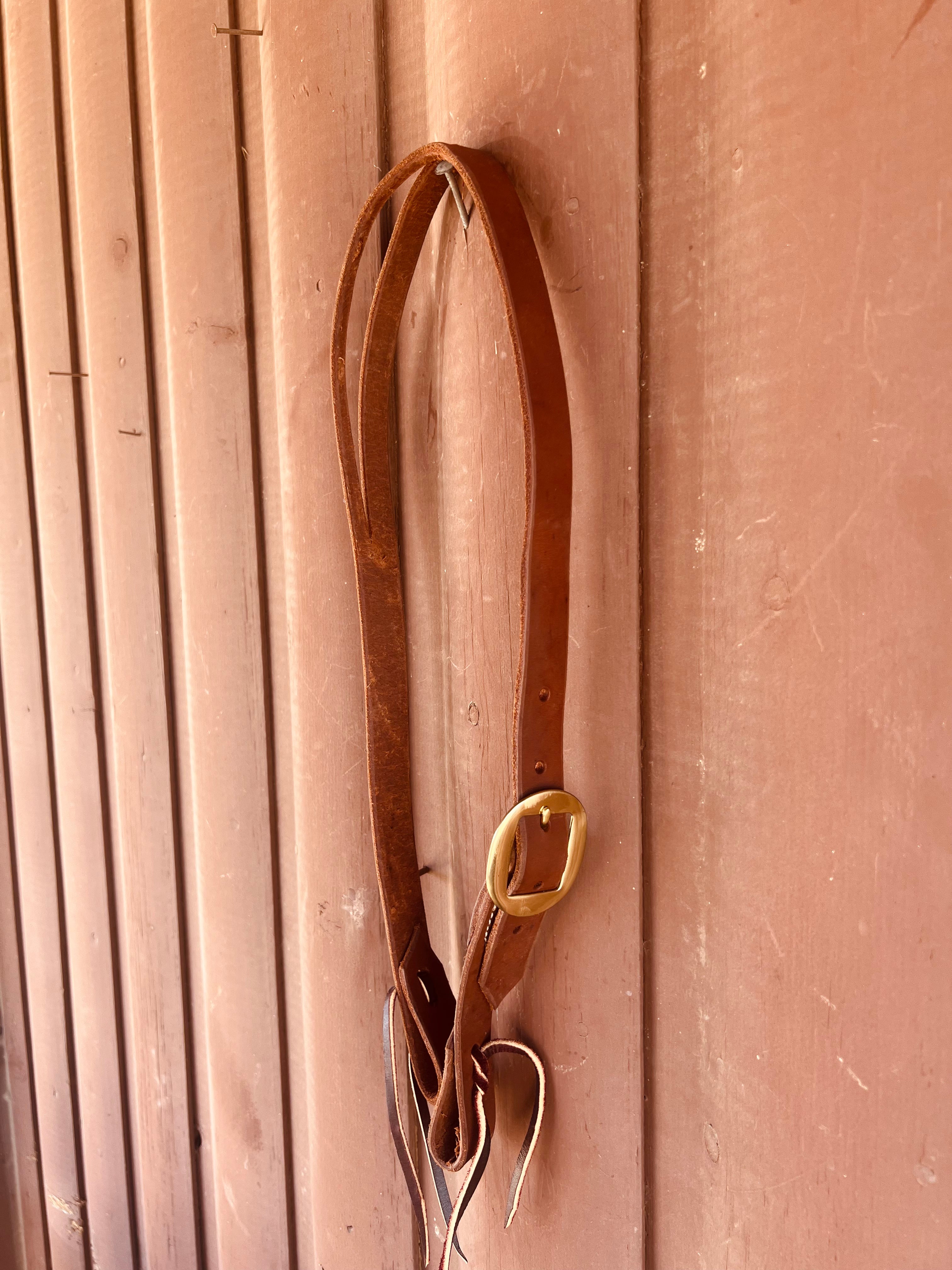 Oiled 1" Slit Ear Headstall