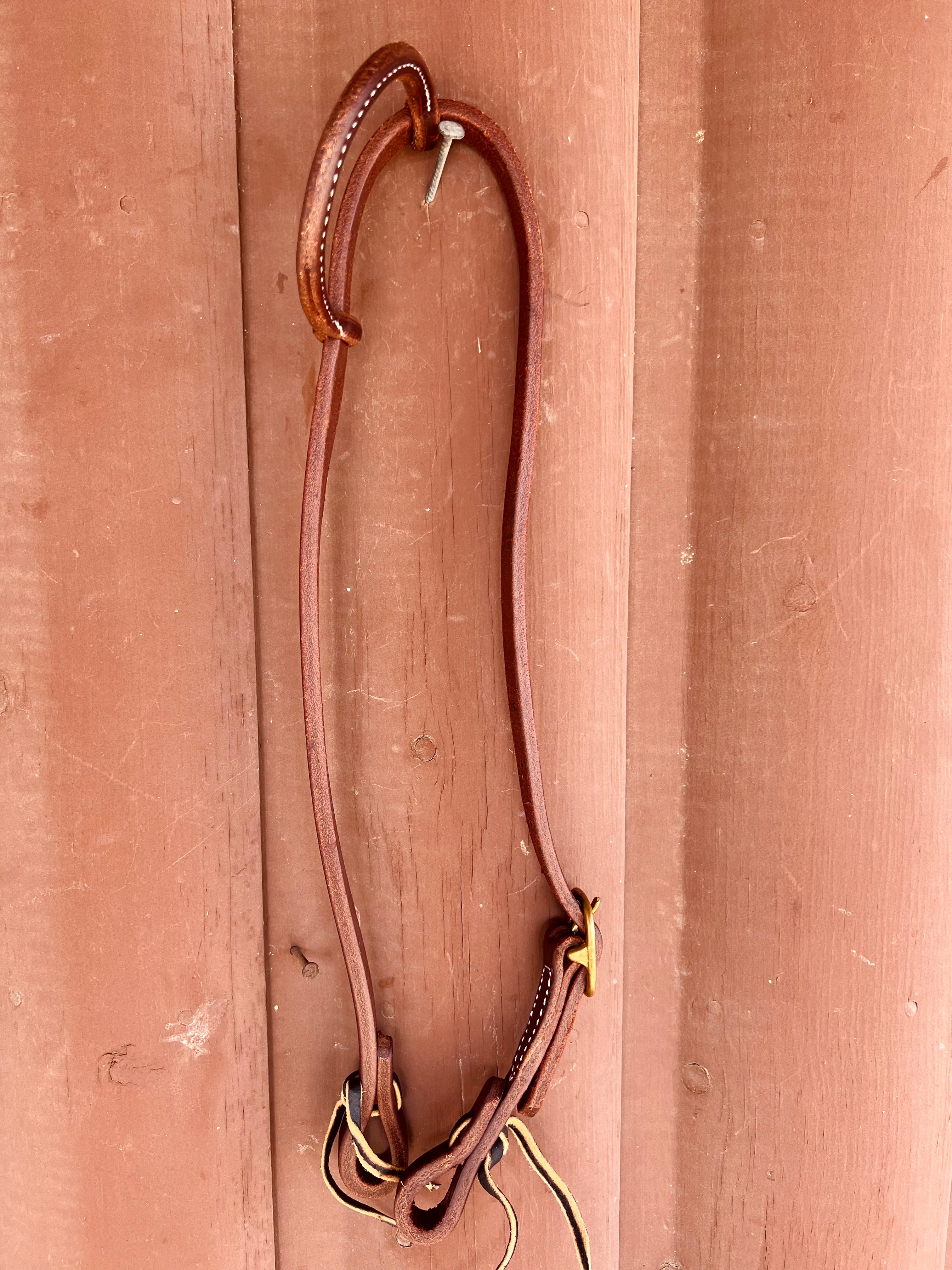 Heavy Oiled 5/8" Harness Leather One Ear Headstall