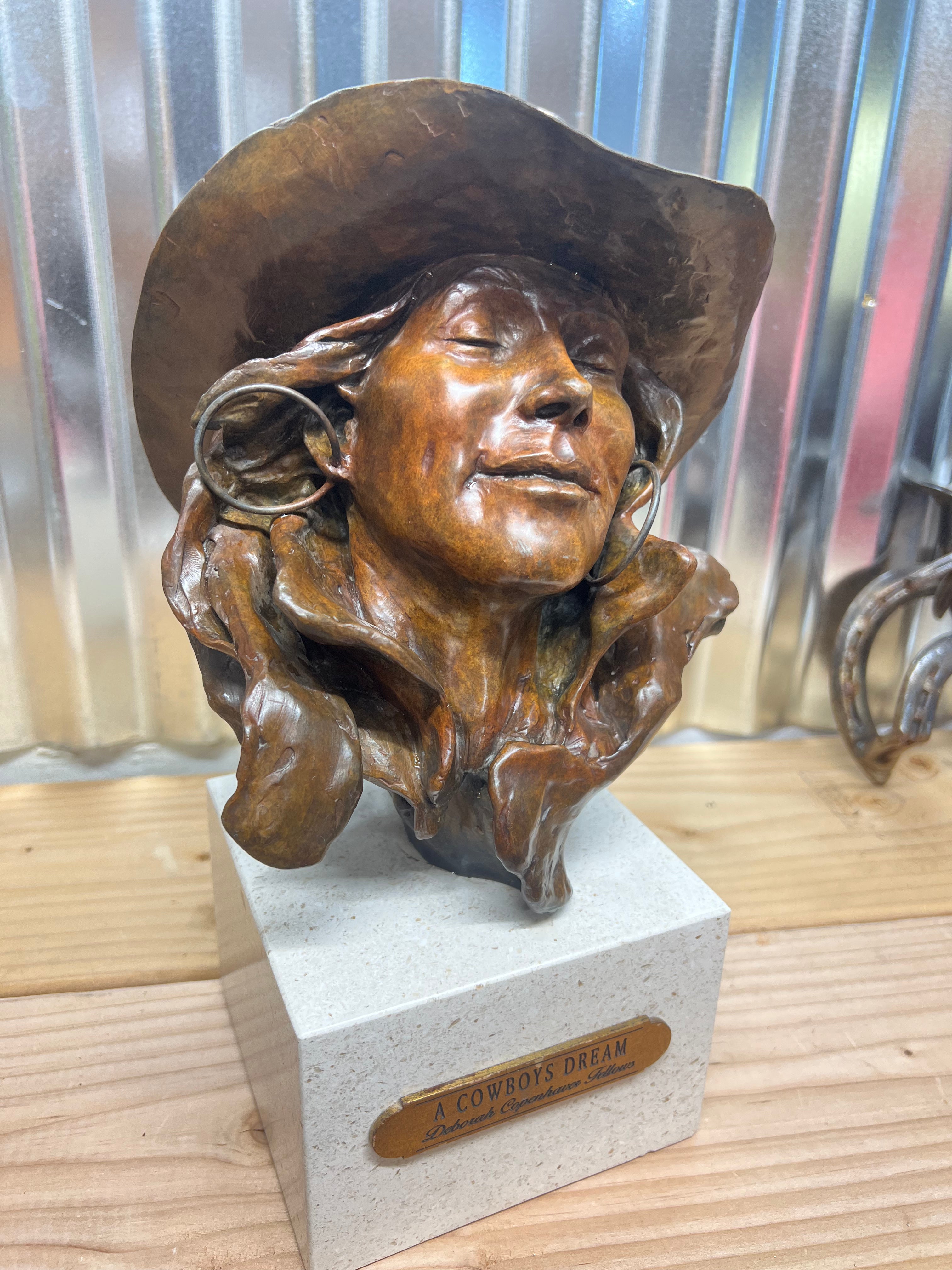 A Cowboys Dream Bronze Sculpture by Deborah Copenhaver Fellows