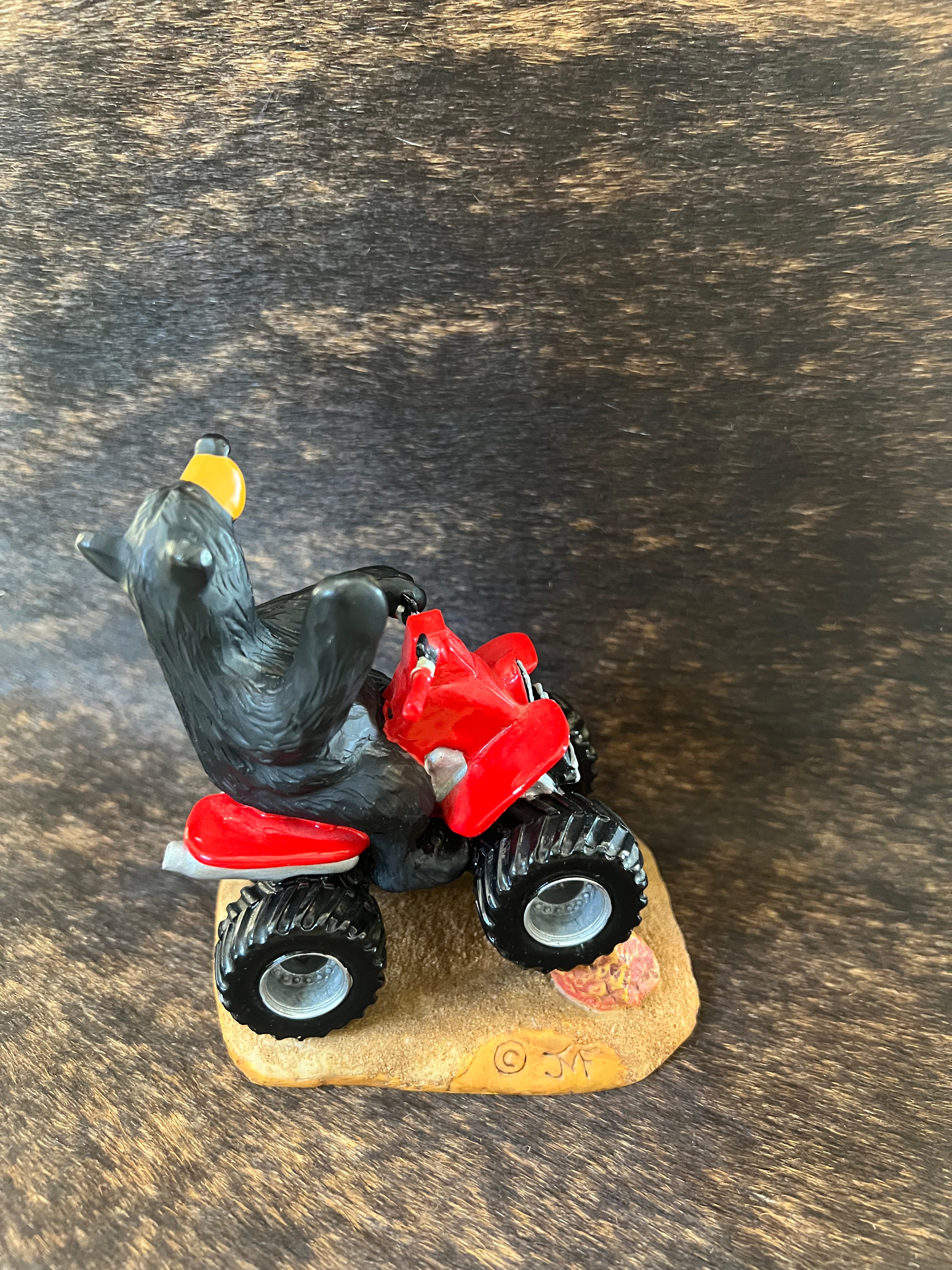 Happy Trails Bearfoots Jeff Fleming Big Sky Carvers 4 Wheeler Figurine