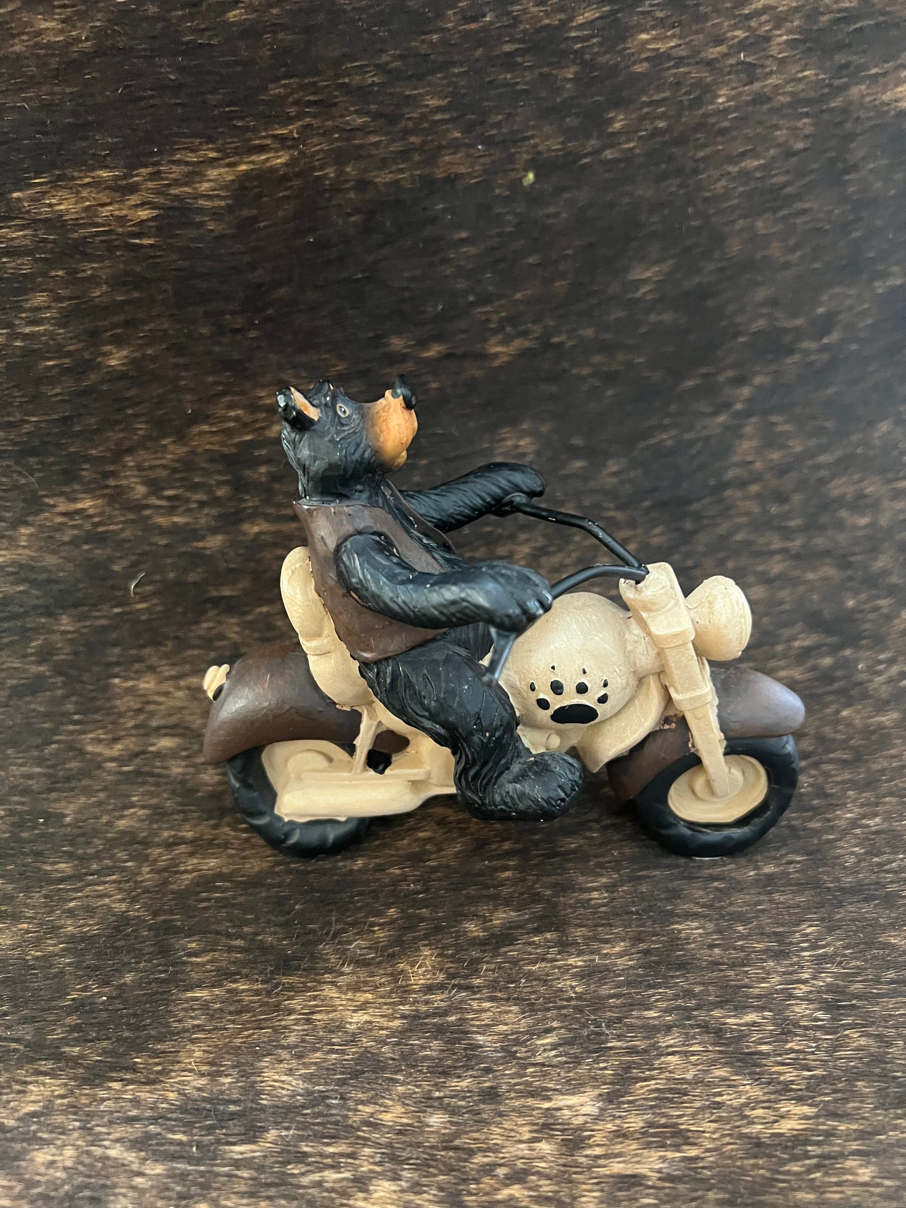 Willie Bear on Motorcycle Figurine