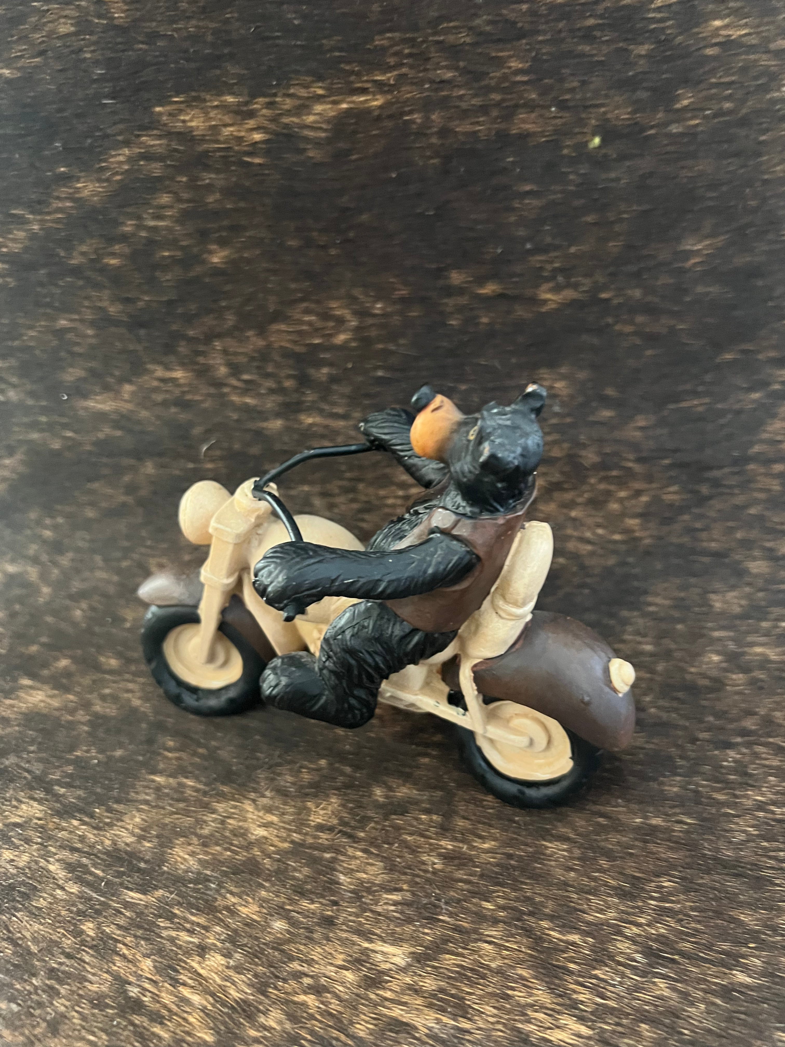 Willie Bear on Motorcycle Figurine