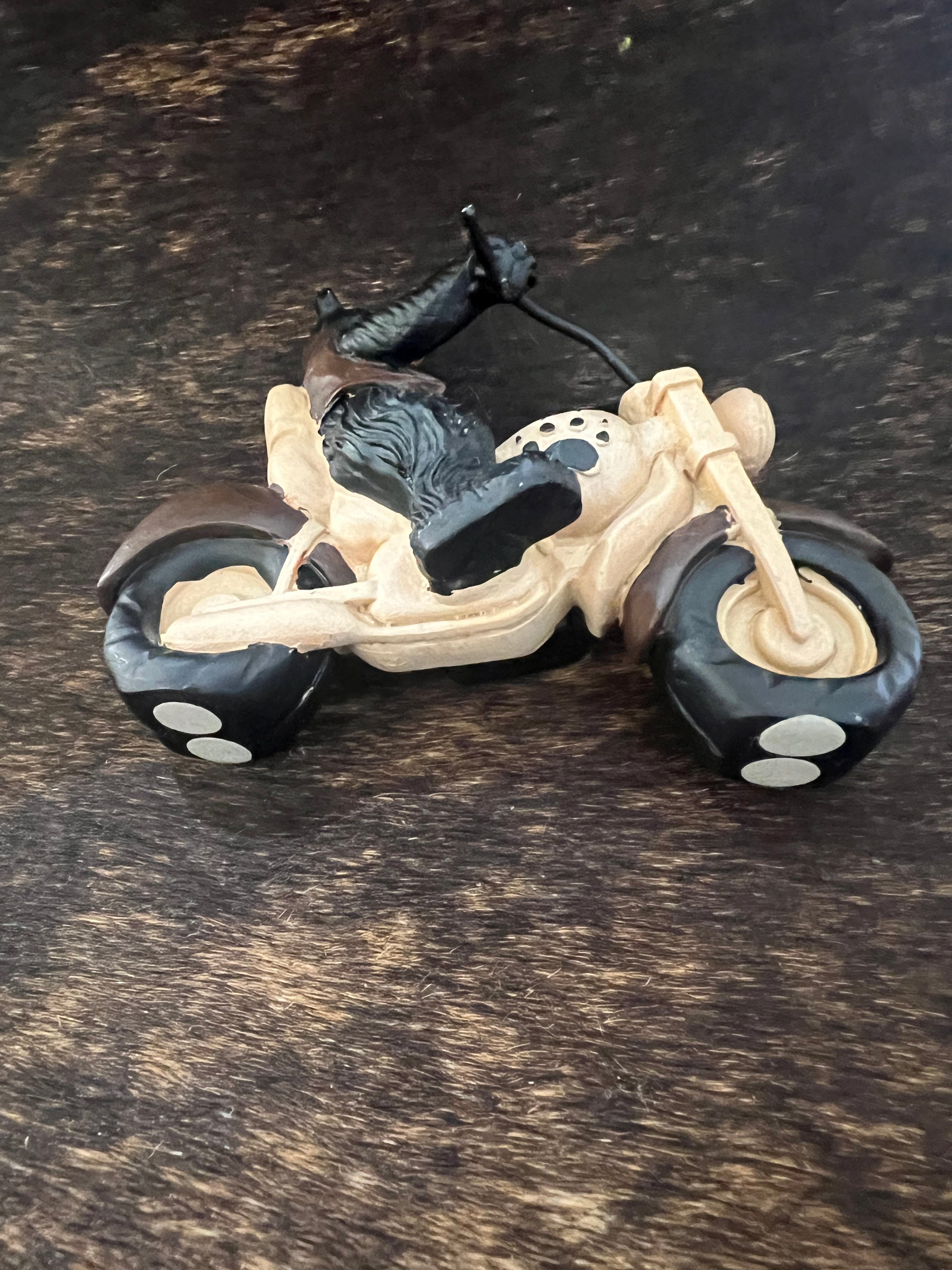 Willie Bear on Motorcycle Figurine