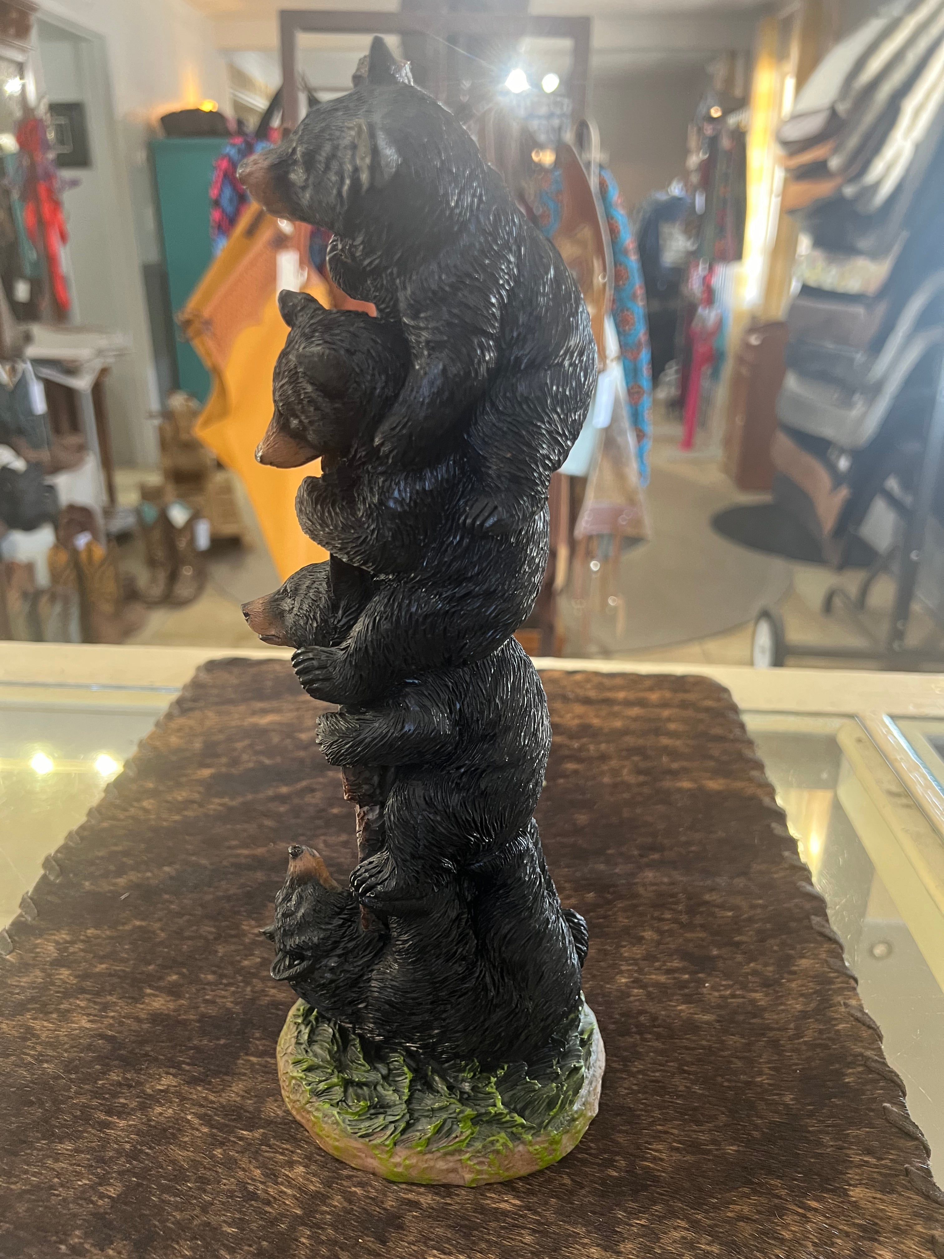 Black Bears HOME Sign Figurine