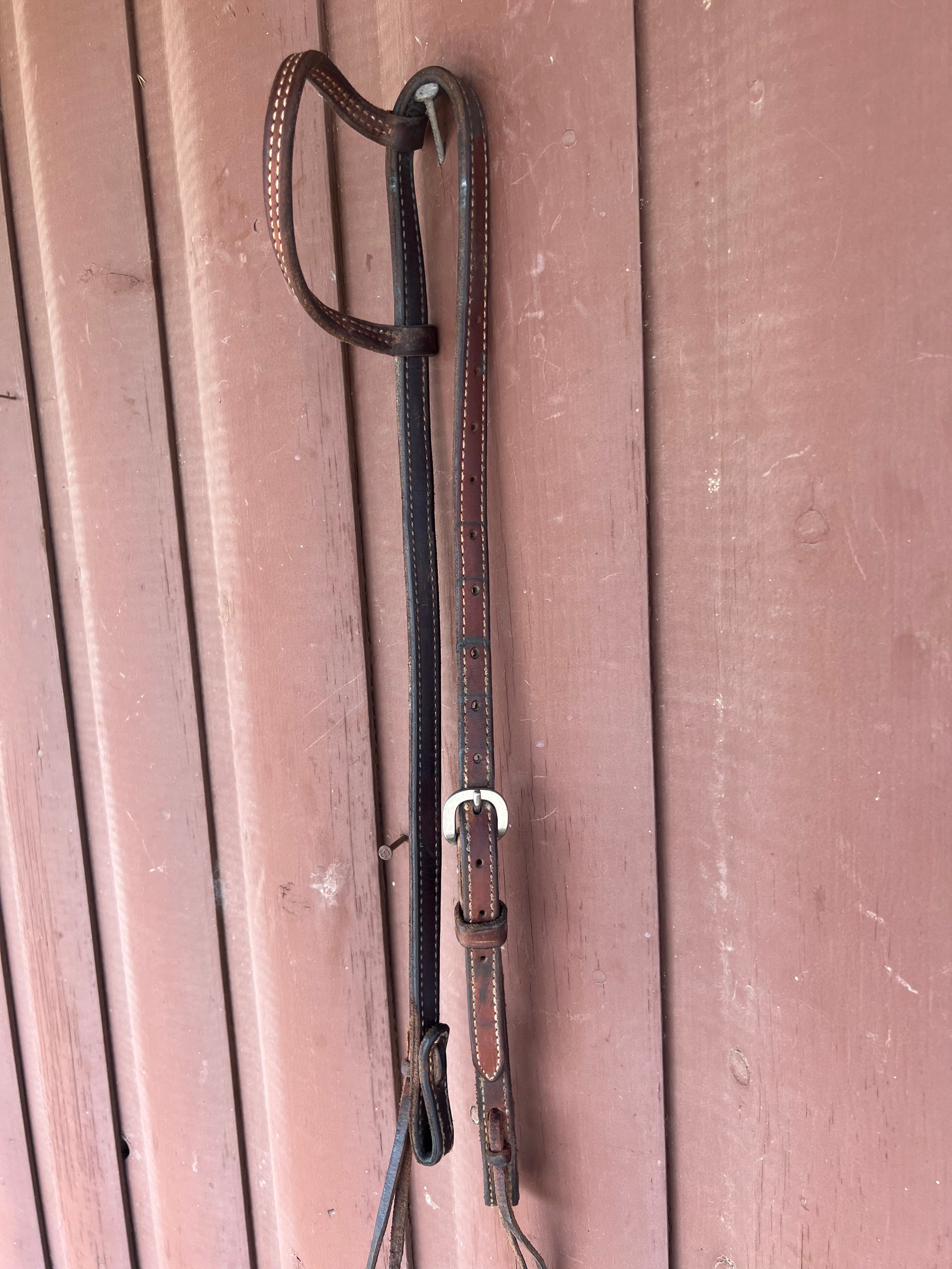 Martin Saddlery Double Stitched One Ear Leather Headstall