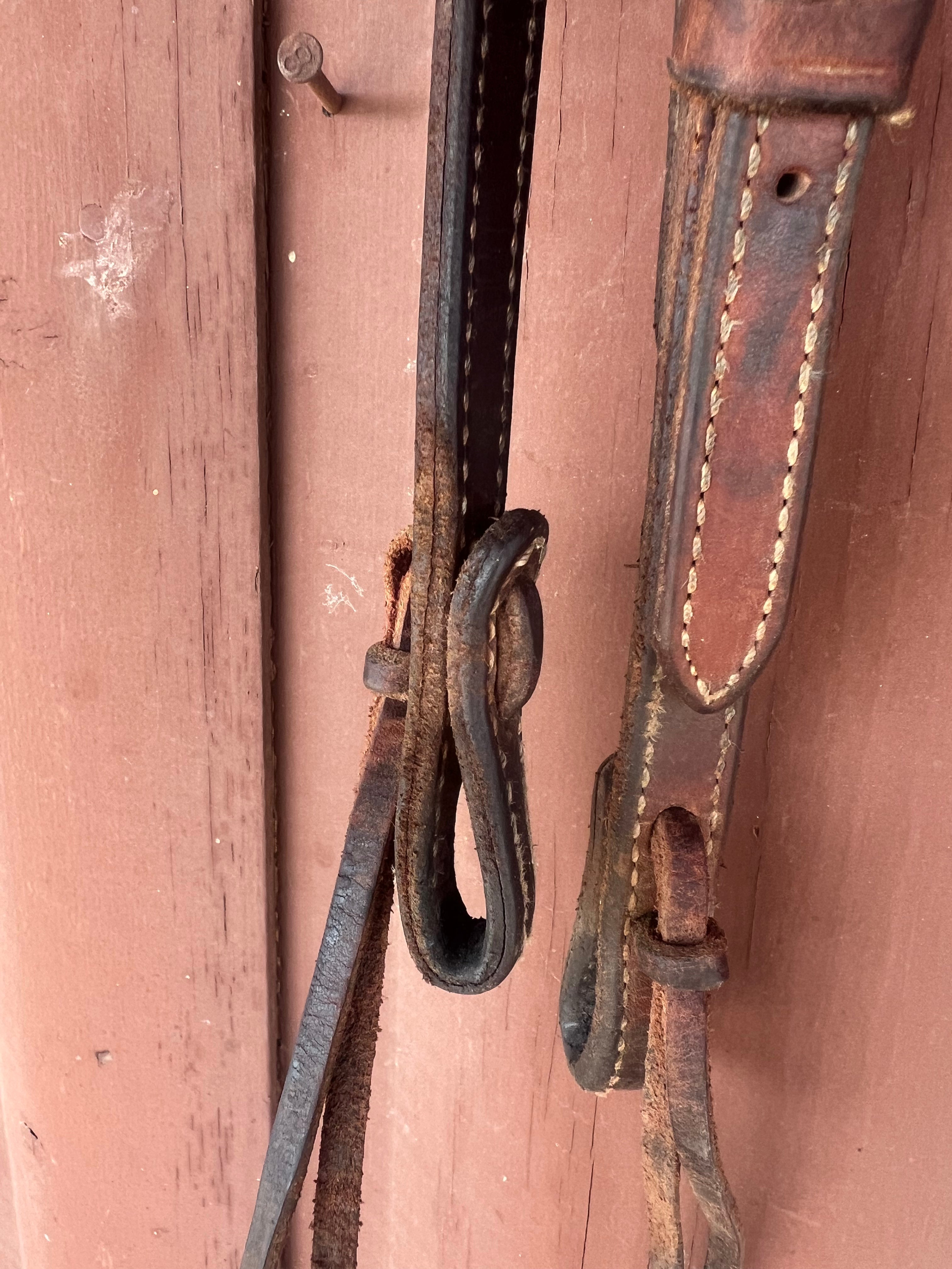 Martin Saddlery Double Stitched One Ear Leather Headstall