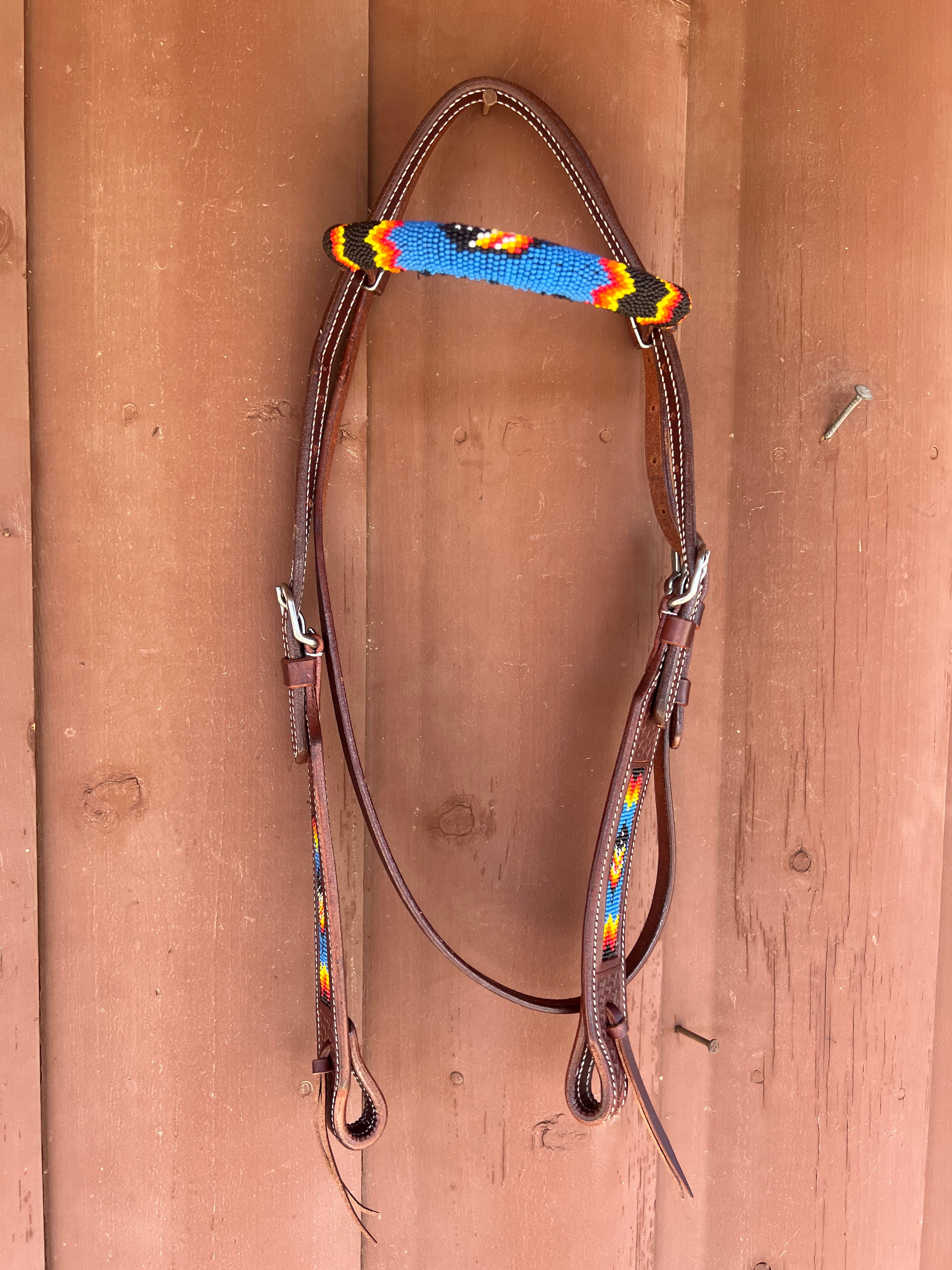 NEW - Beaded Browband Headstall