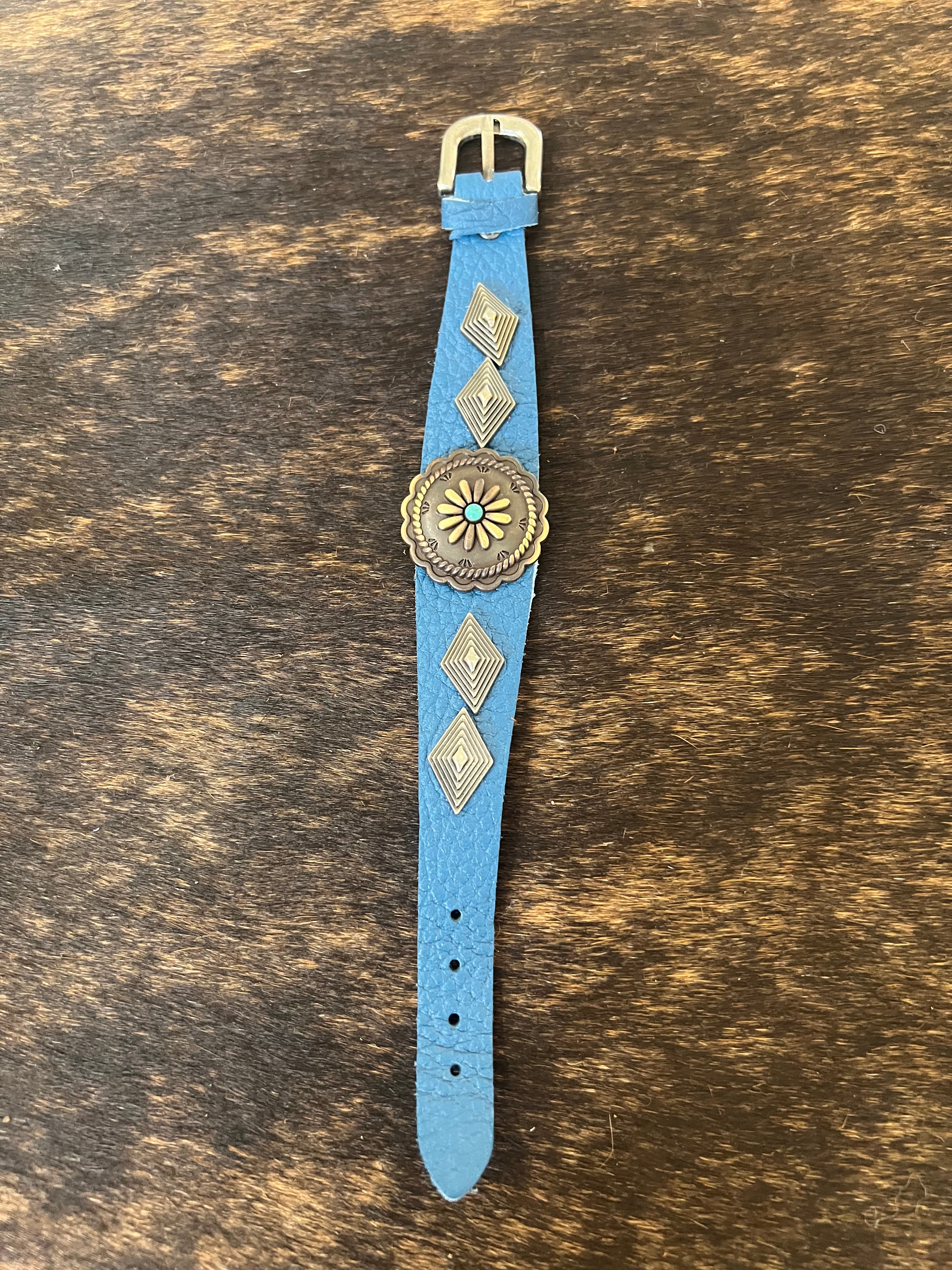 Concho Cuff - Blue