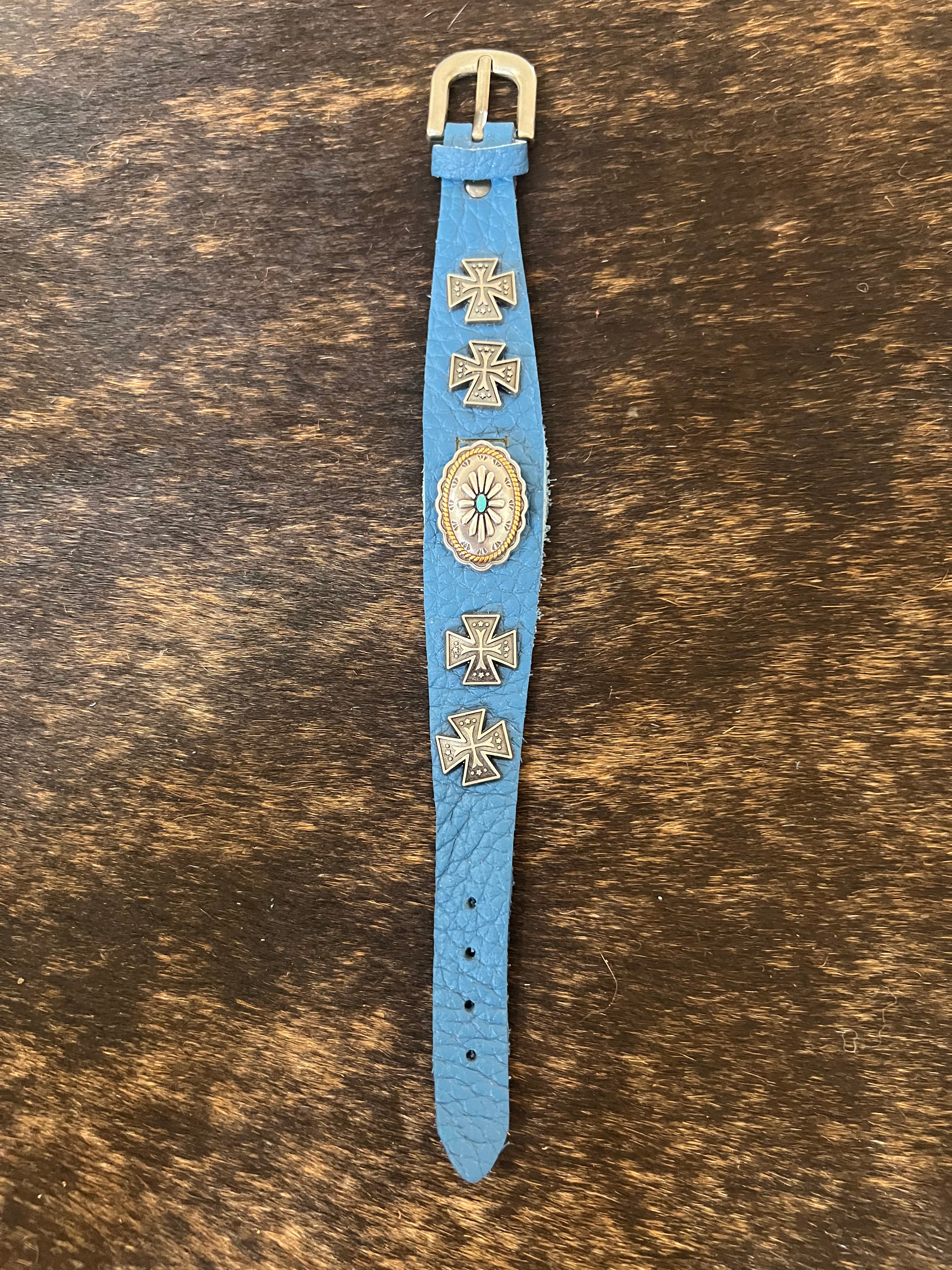 Concho Cuff - Blue