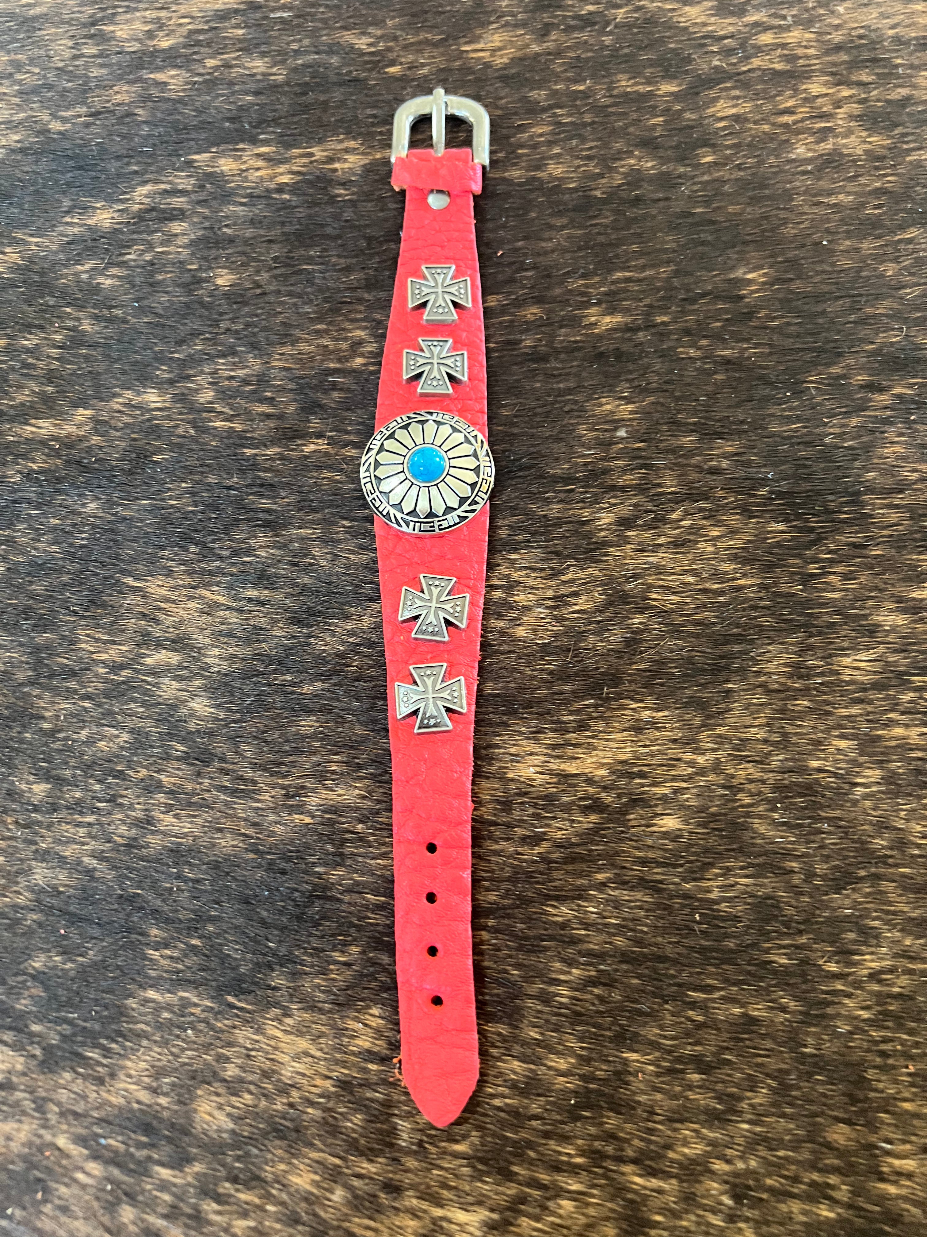 Concho Cuff - Red