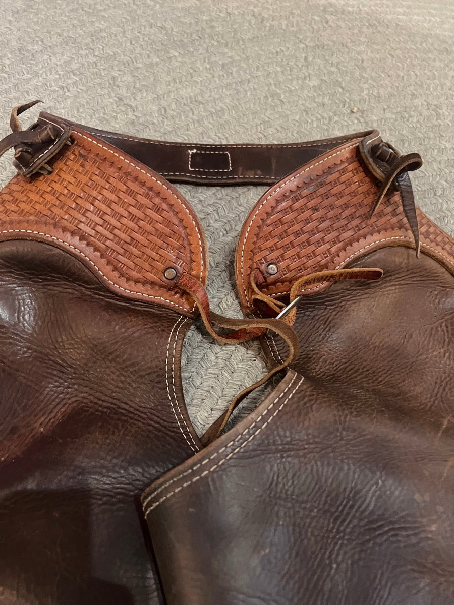 Leather Chinks by Sawtooth Saddle Maker