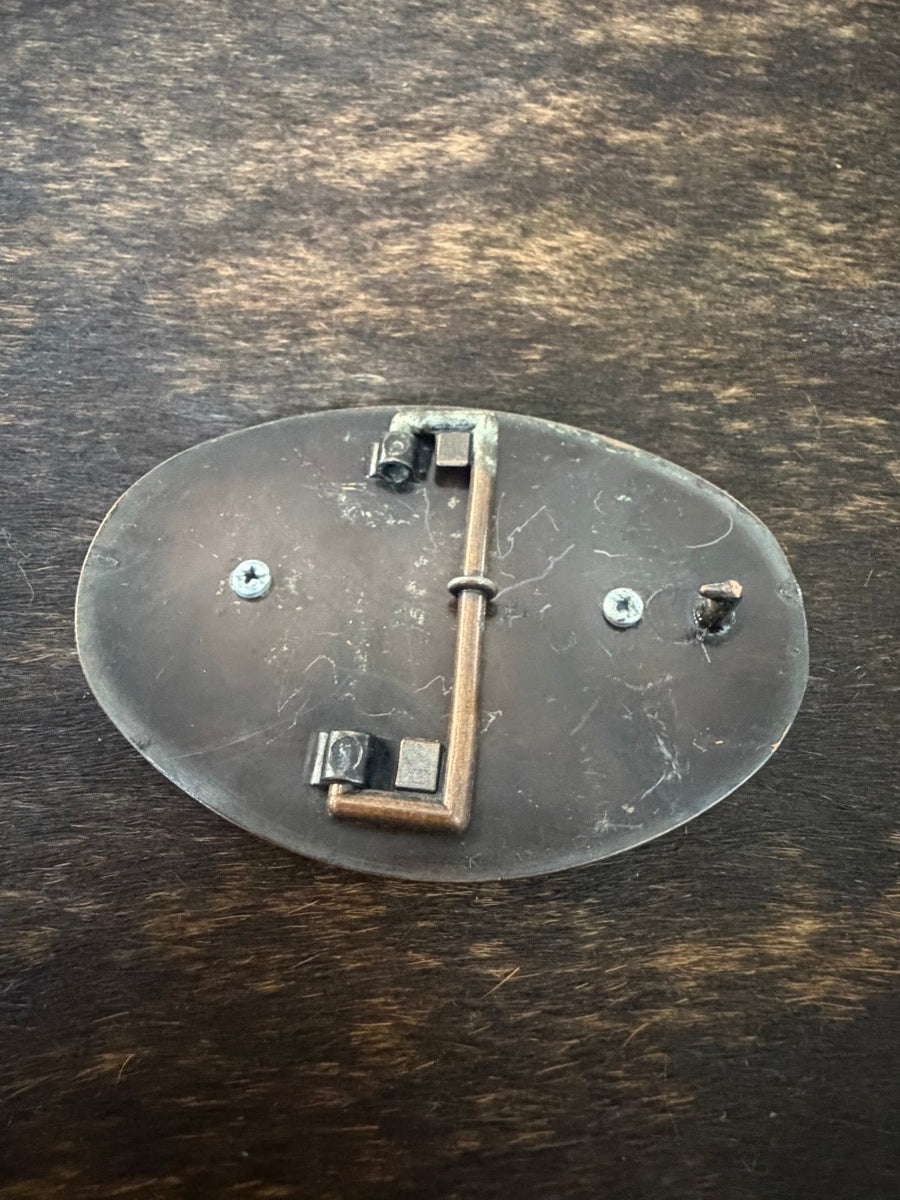 Vintage 1925 Peace Silver Dollar Coin Western Belt Buckle     JL11121