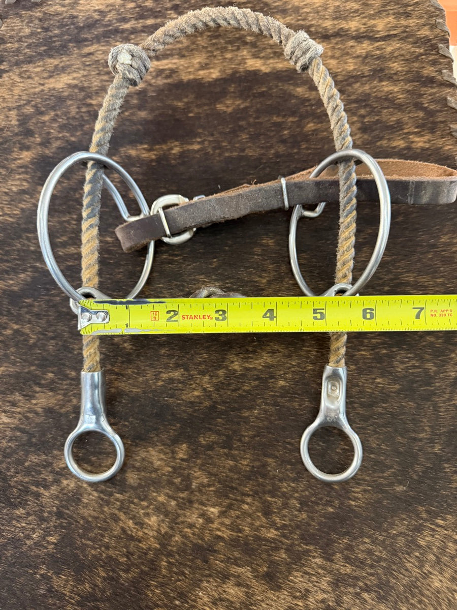 Rope Noseband Sliding Gag Combo Bit    B1250