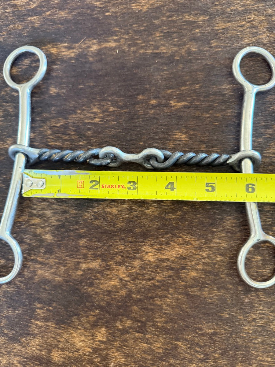 Simplicity Twisted Dogbone Sliding Gag Bit    B1254