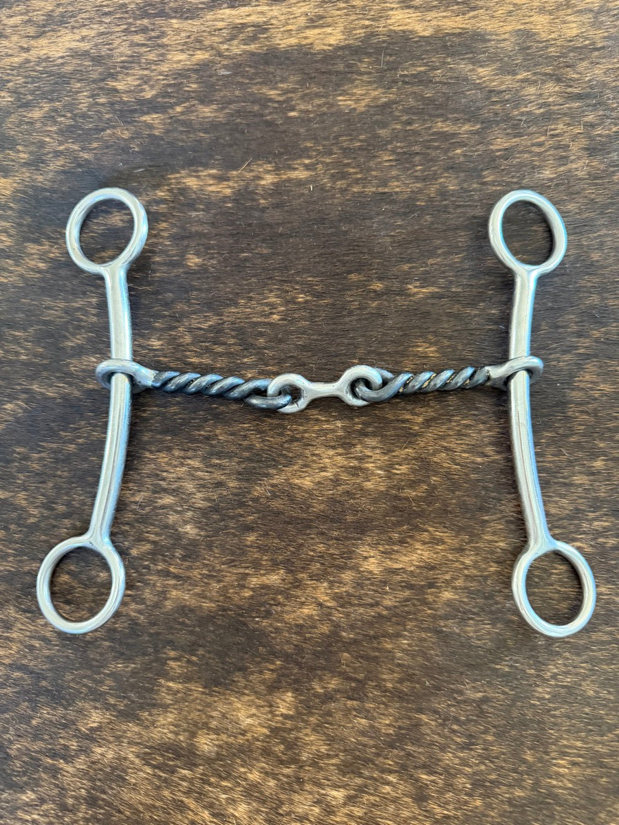 Simplicity Twisted Dogbone Sliding Gag Bit    B1254