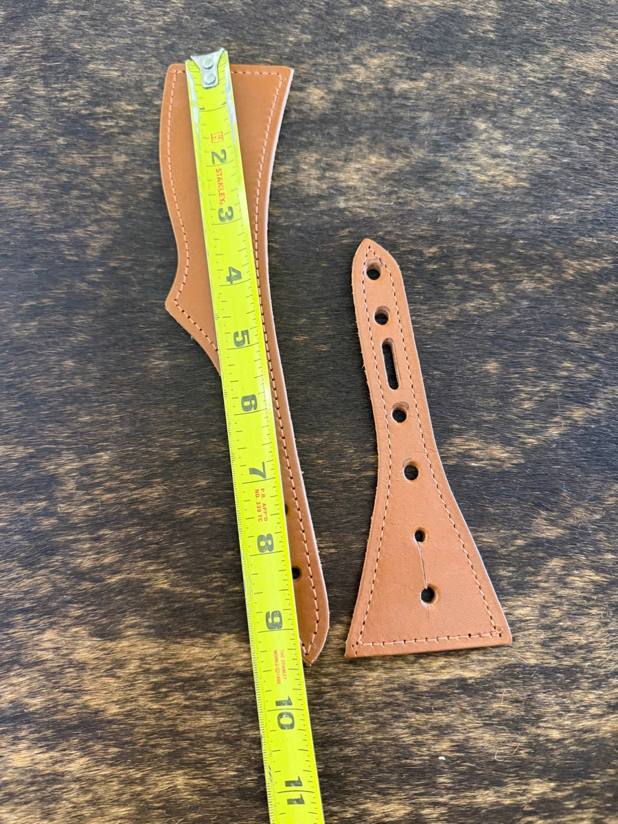 Leather Double Layer Stitched Spur Strap Blanks - Sold as a Pair      SPS1113