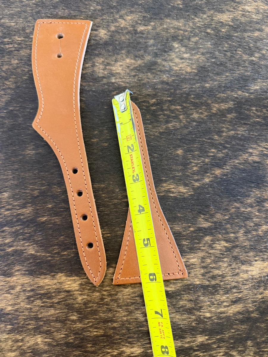 Leather Double Layer Stitched Spur Strap Blanks - Sold as a Pair      SPS1113