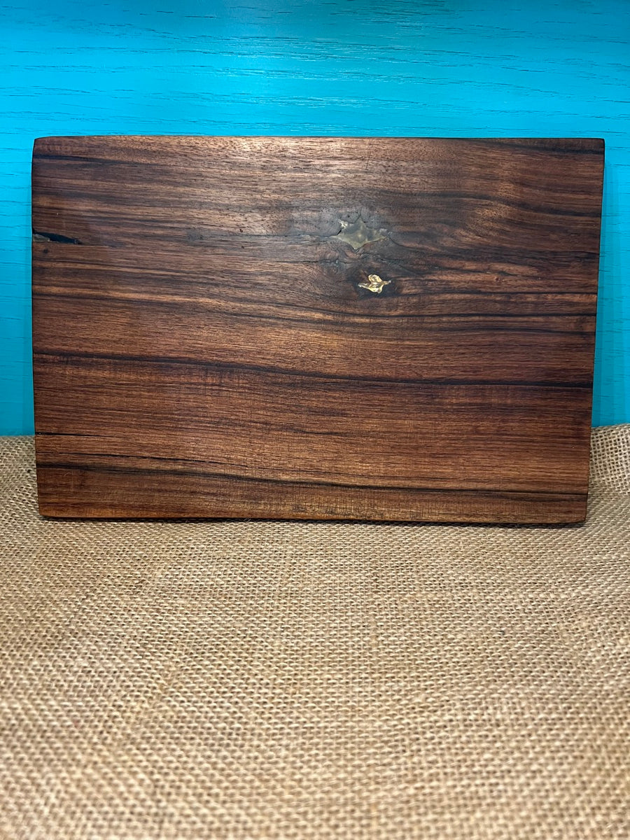 Barnwood with Gold Resin Cutting Board Serving Tray