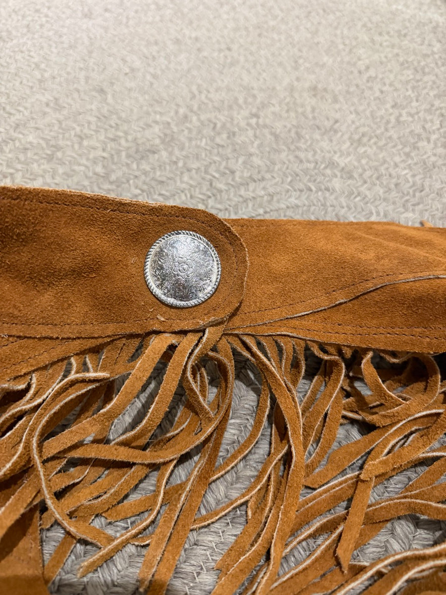 Rod's Western Suede Fringe Zippered Riding Chaps - Size M     CH1121