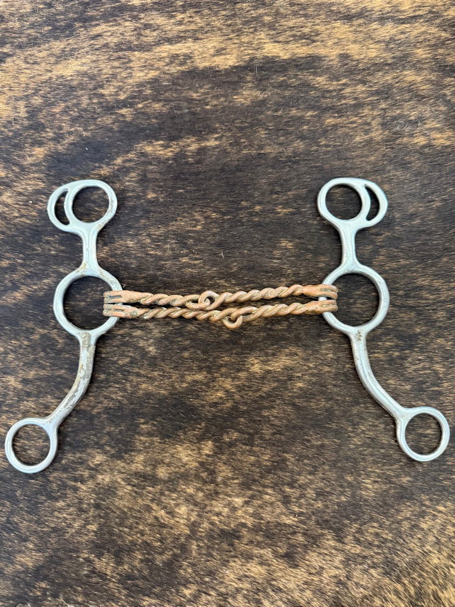 Double Copper Wire Junior Cowhorse Gag Horse Bit    B1264