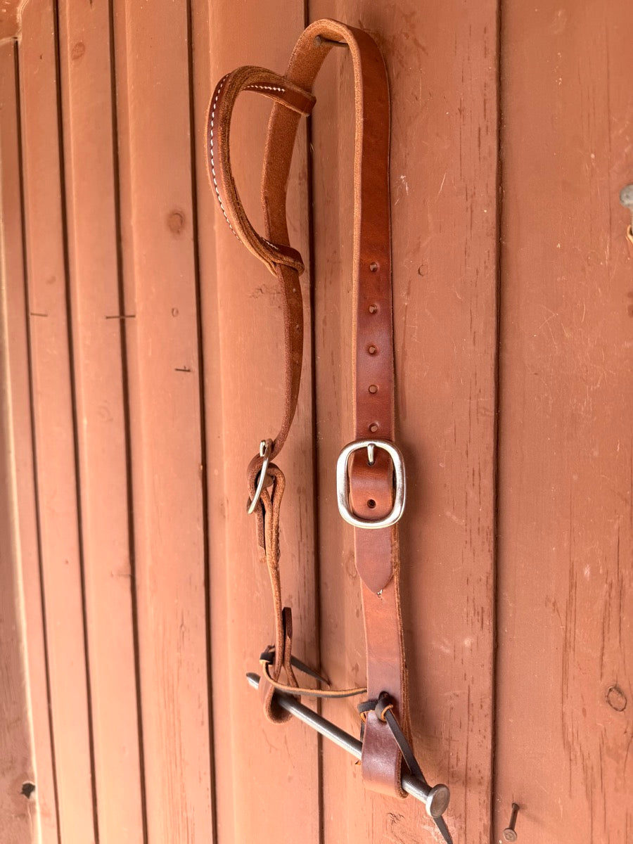 NEW 1" One Ear Headstall Heavy Oil Harness Leather     HS1194