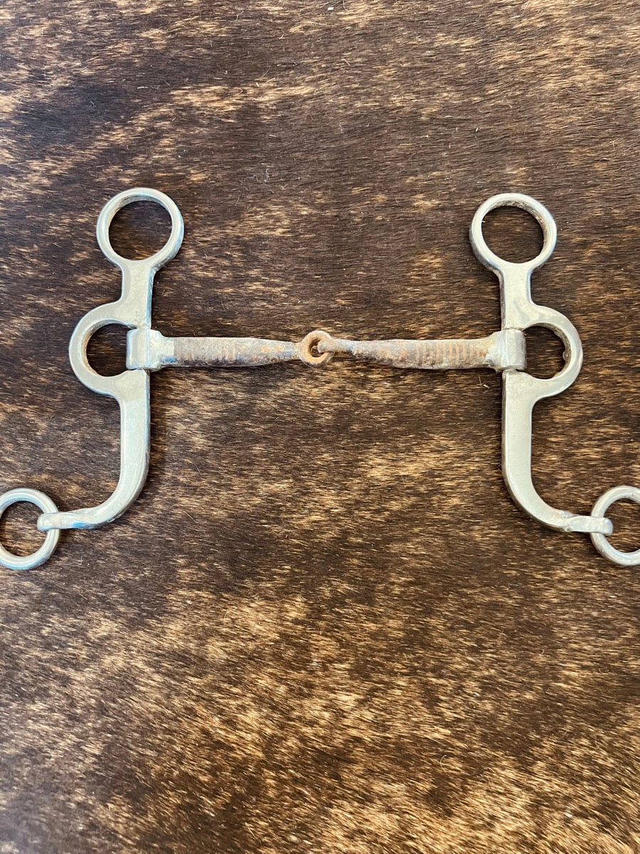 Argentine Smooth Snaffle Bit Sweet Iron Mouth with Copper Inlay