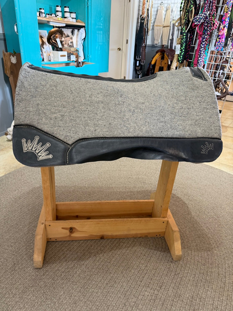 Best Ever Pads 1.25" Kush Saddle Pad with Black Leather    32 x 32     SP1142