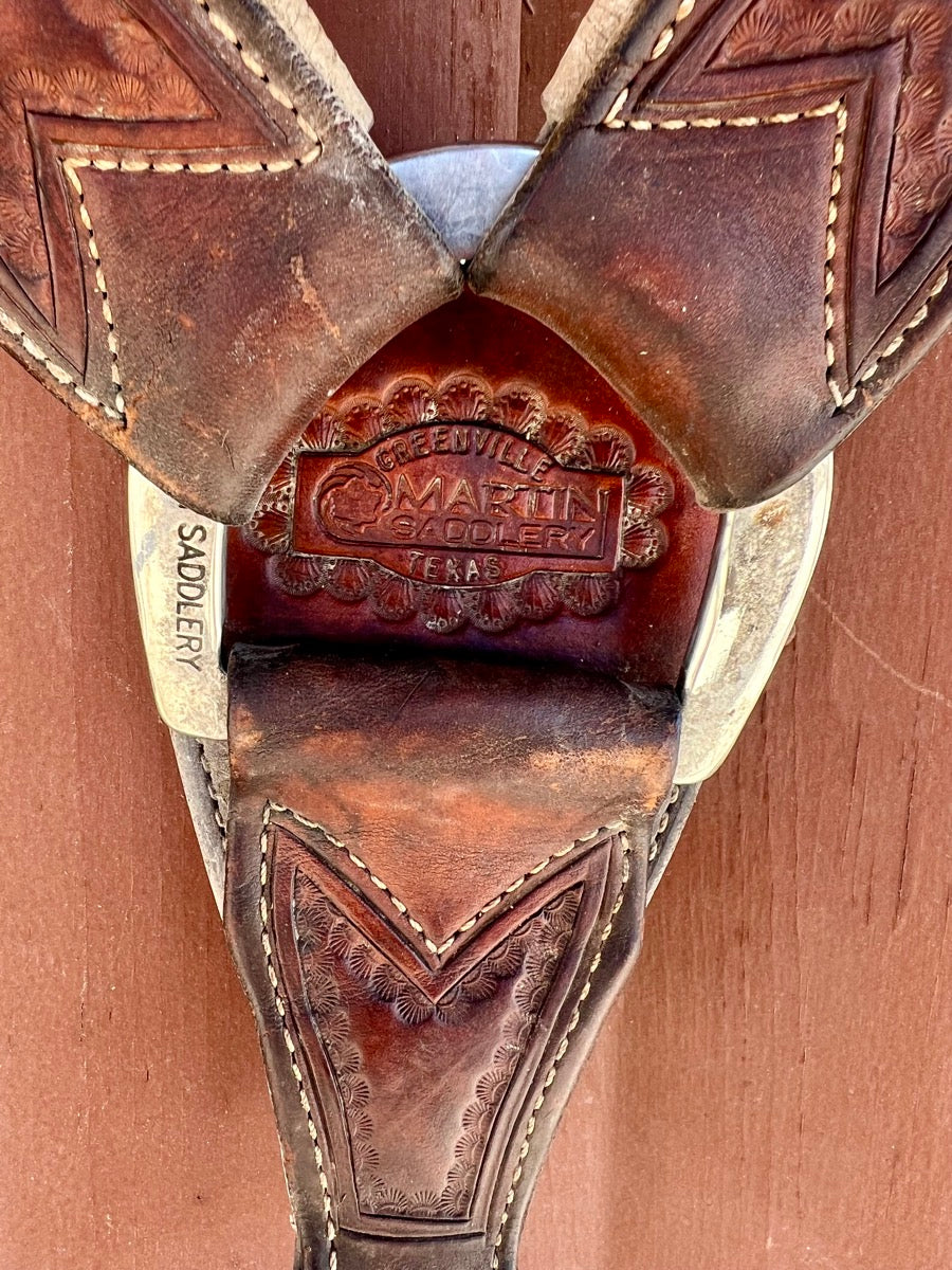 Martin Saddlery Hair On Cowhide Leather Breast Collar