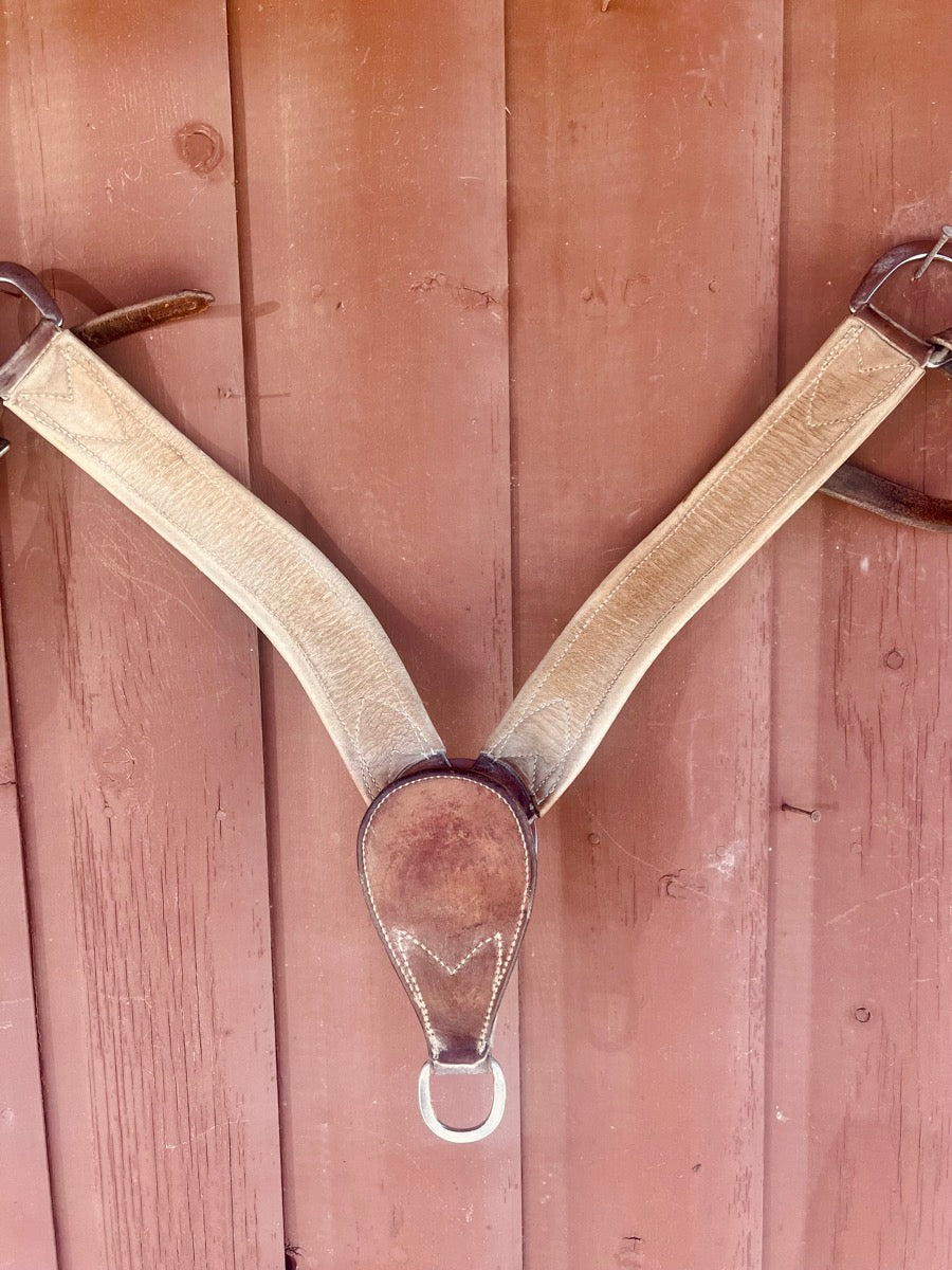 Martin Saddlery Hair On Cowhide Leather Breast Collar