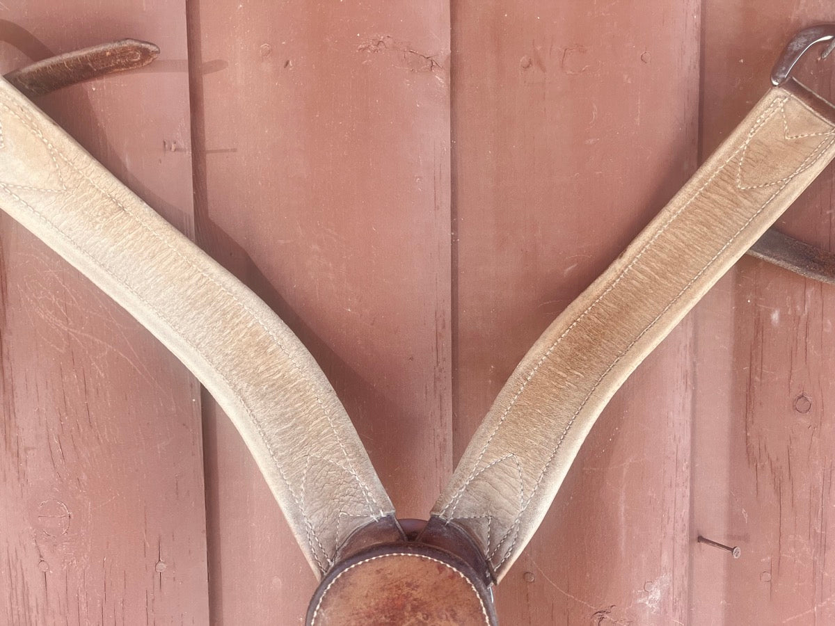 Martin Saddlery Hair On Cowhide Leather Breast Collar